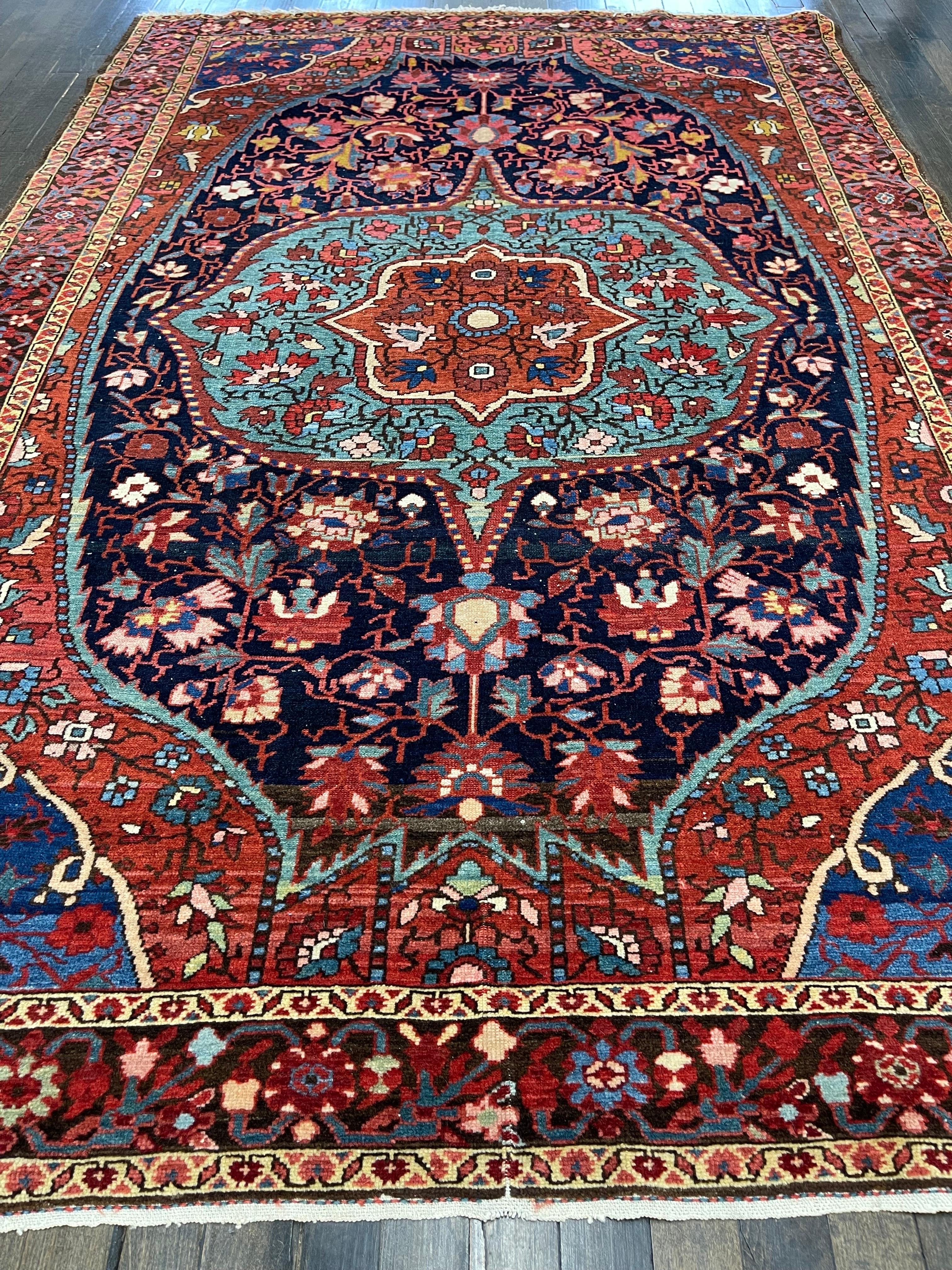 Handwoven in one of the major rug making centers in Iran, Malayer. This carpet is an exceptional example of fine Persian rugs. Malayer is well known to have produced high quality carpets with close clipped high knot counts using Turkish knot.

The