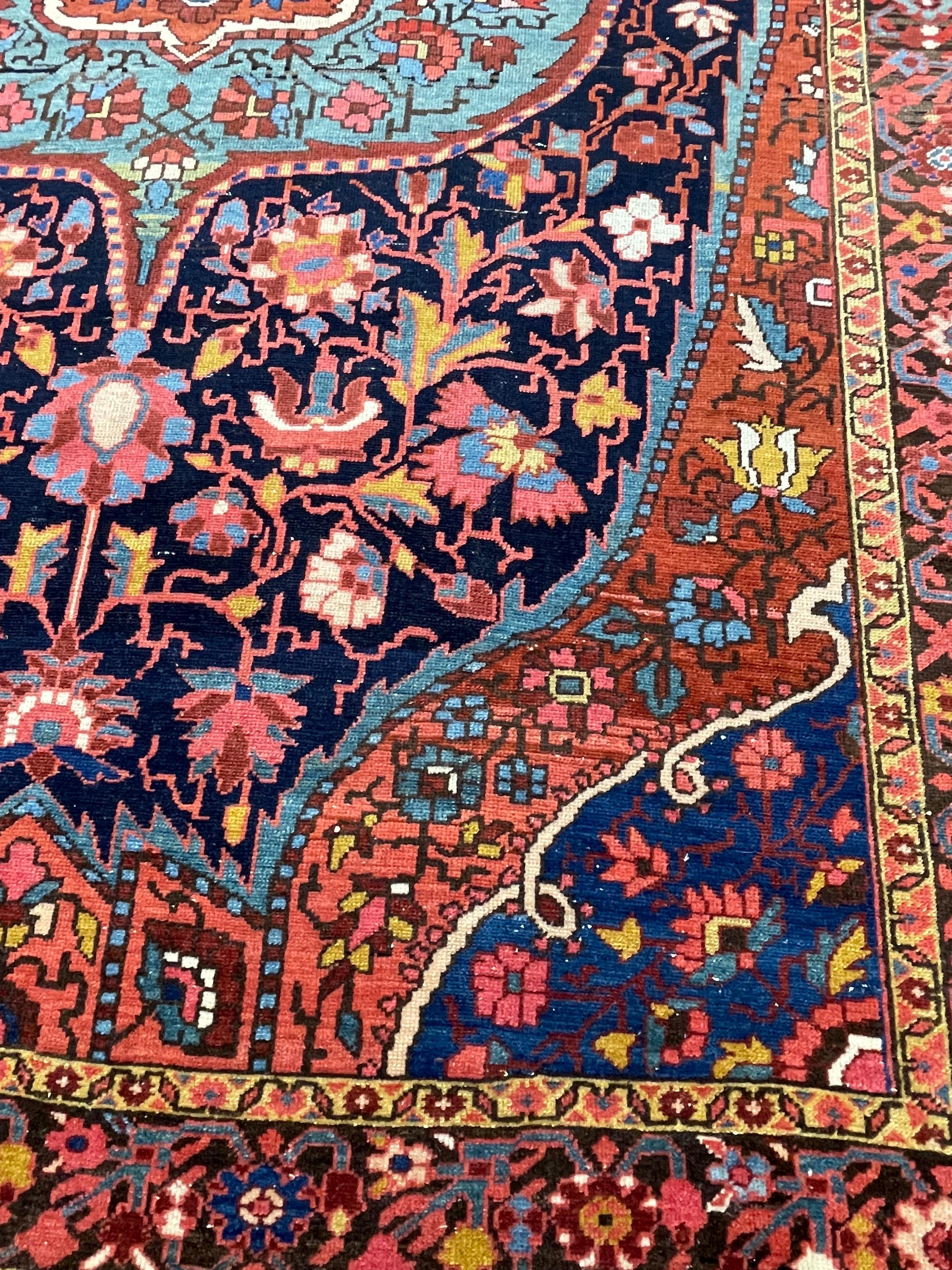 Wool Antique Persian Malayer Rug, Circa 1920 For Sale
