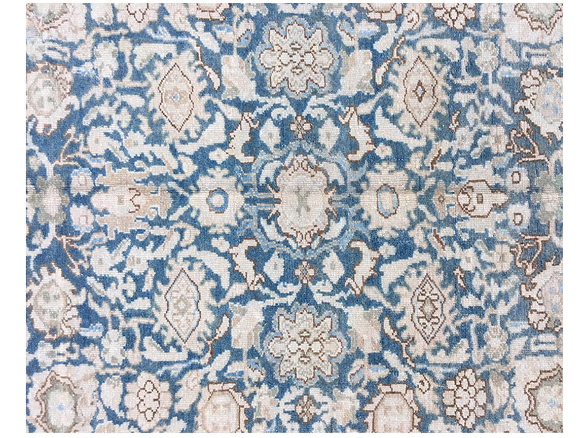 Beautifully Impressive Large Scale Size Blue Color Background Antique Persian Malayer Rug 5324, Country Of Origin: Antique Persian Rugs, Circa Date: Early 20th Century – Regal and stately, this impressive brings a sense of richness to any room. This