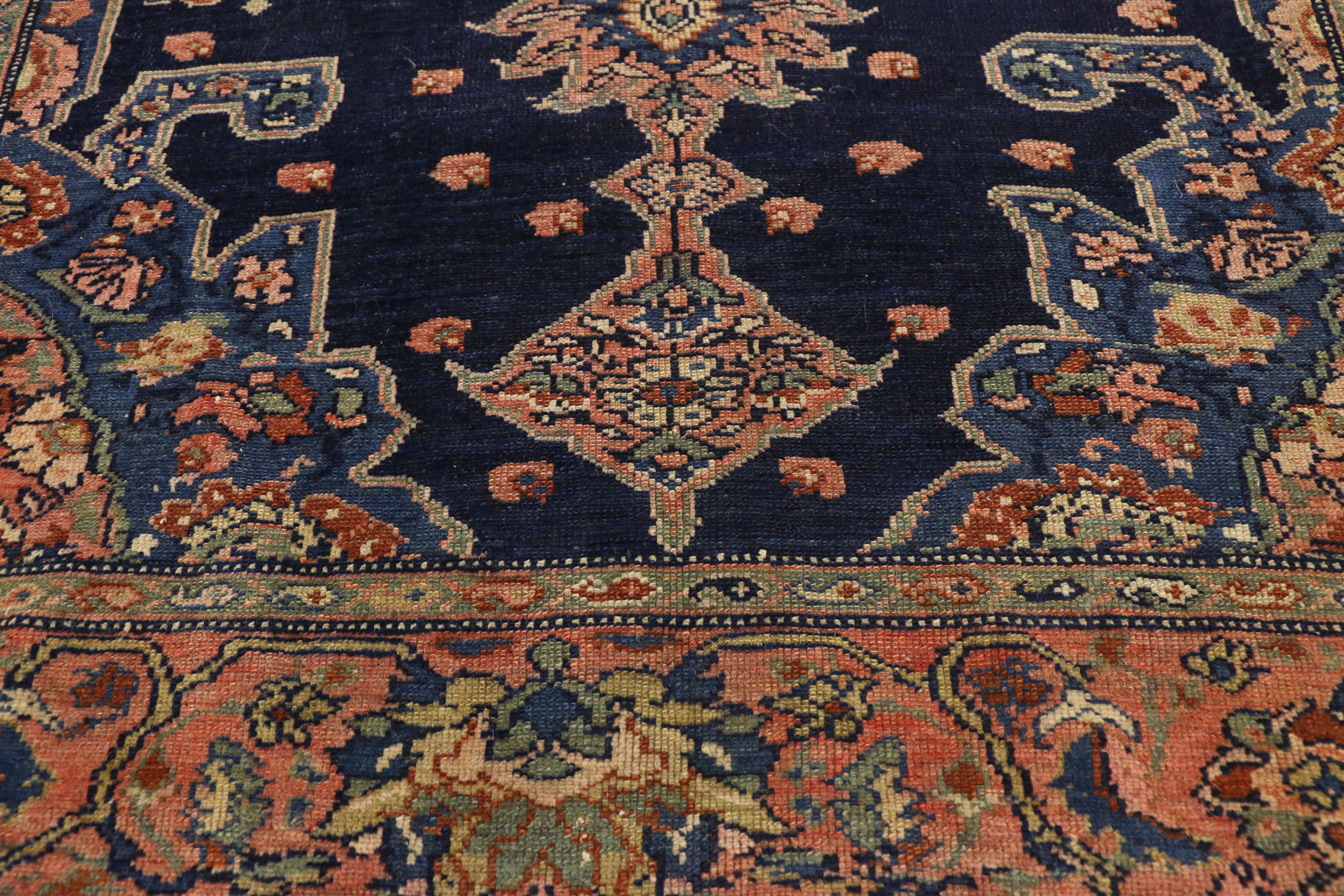 Antique Persian Malayer Rug for Entry, Kitchen, Foyer, or Bathroom In Good Condition For Sale In Dallas, TX
