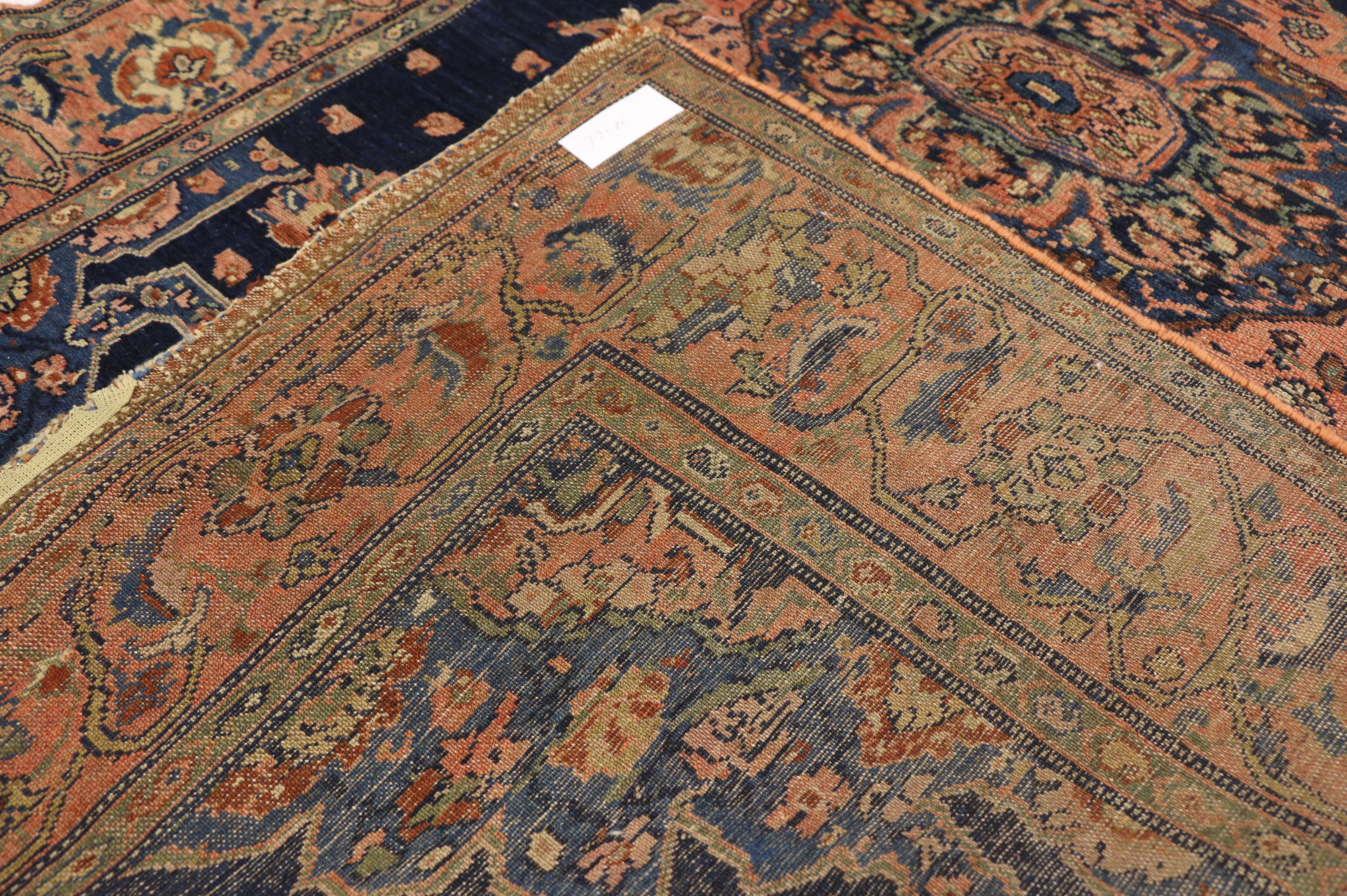 20th Century Antique Persian Malayer Rug for Entry, Kitchen, Foyer, or Bathroom For Sale