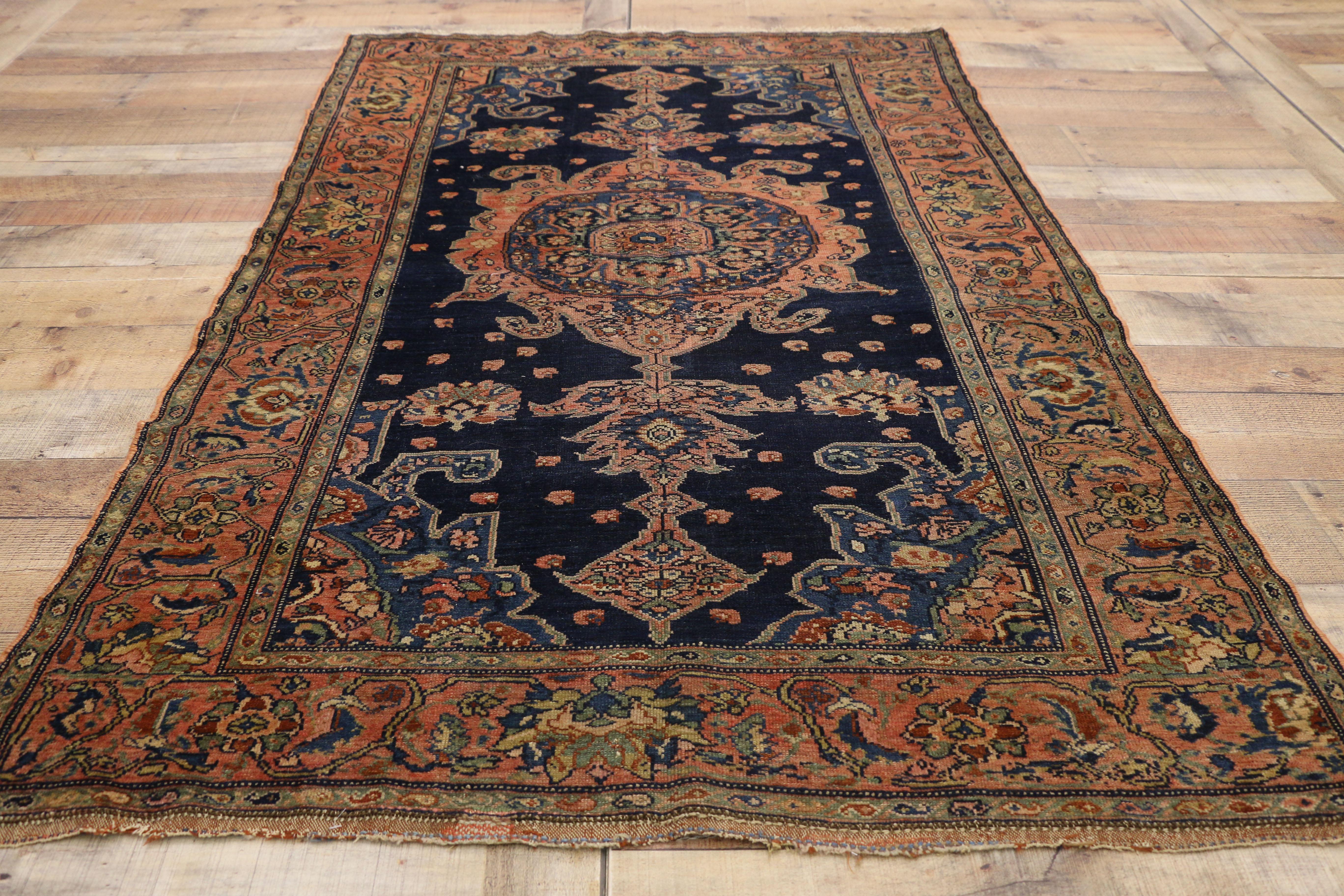 Antique Persian Malayer Rug for Entry, Kitchen, Foyer, or Bathroom For Sale 1