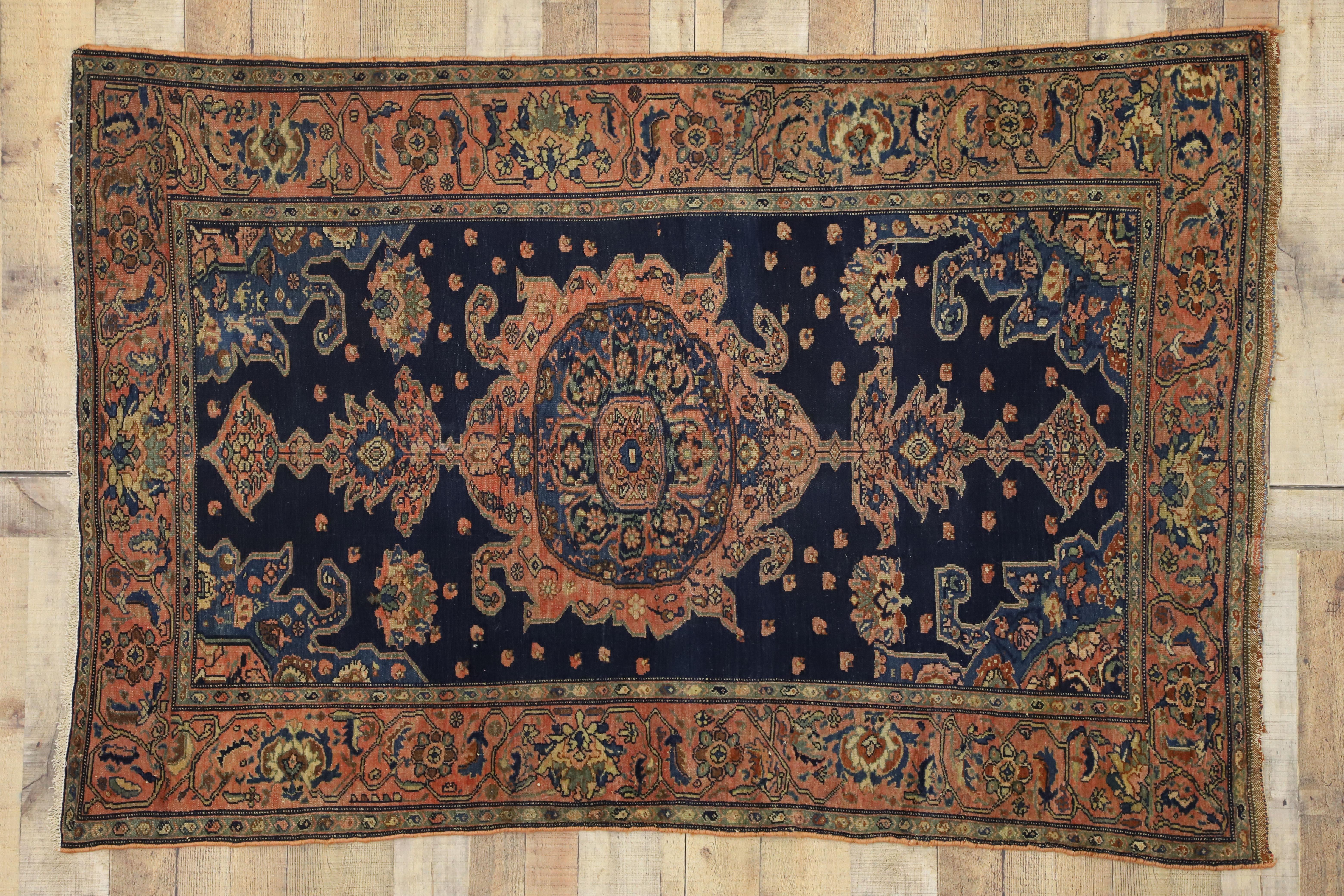Alfombra Persa Antigua Malayer para Entrada, Cocina, Vestíbulo o Baño en venta 2