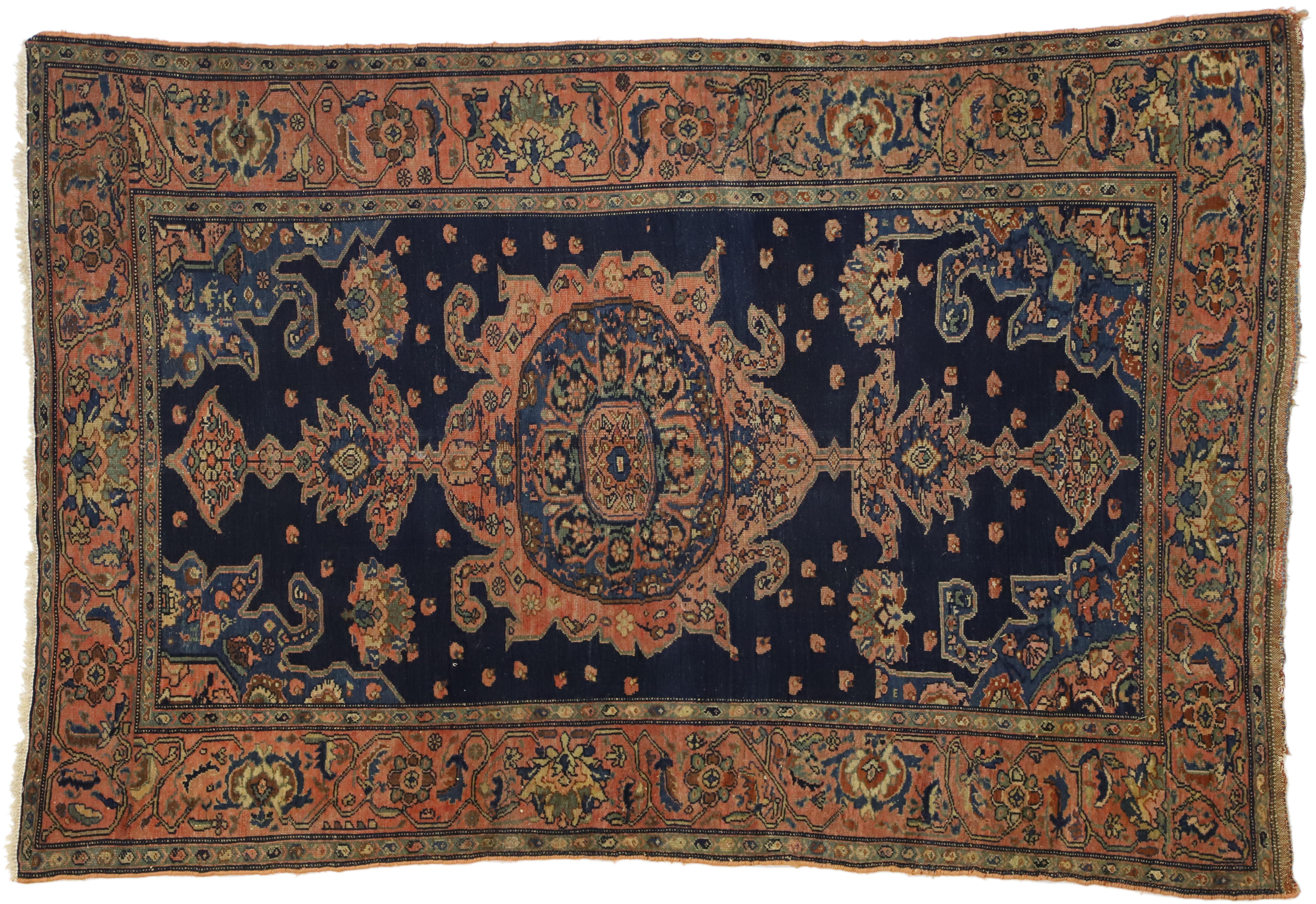 Alfombra Persa Antigua Malayer para Entrada, Cocina, Vestíbulo o Baño en venta 3