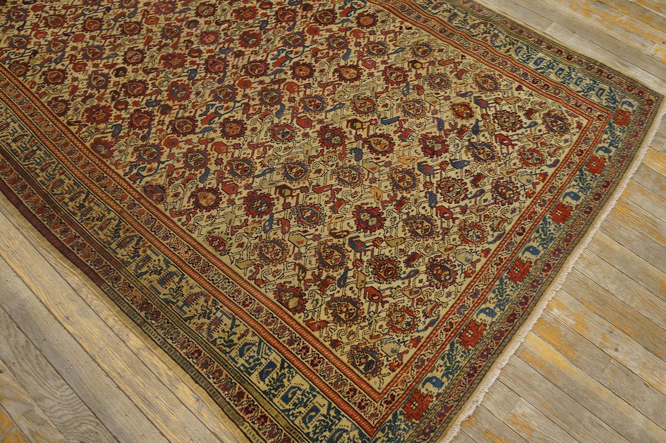 19th Century Persian Mishan Malayer Paisley Carpet ( 4'2