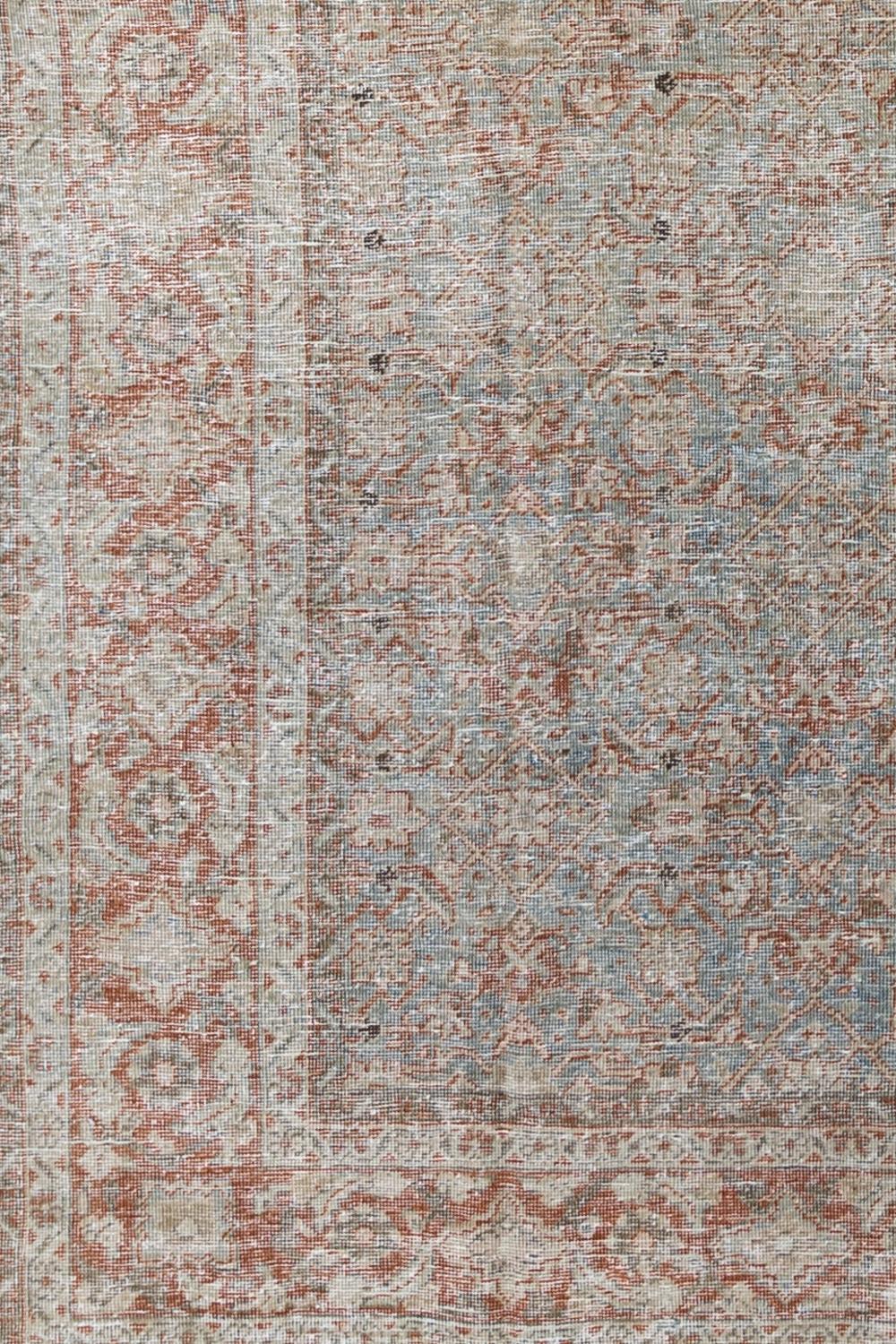Age: 1920

Pile: Low

Wear Notes: 5-6

Material: Wool on Cotton

Vintage rugs are made by hand over the course of months, sometimes years. Their imperfections and wear are evidence of the hard working human hands that made them and the