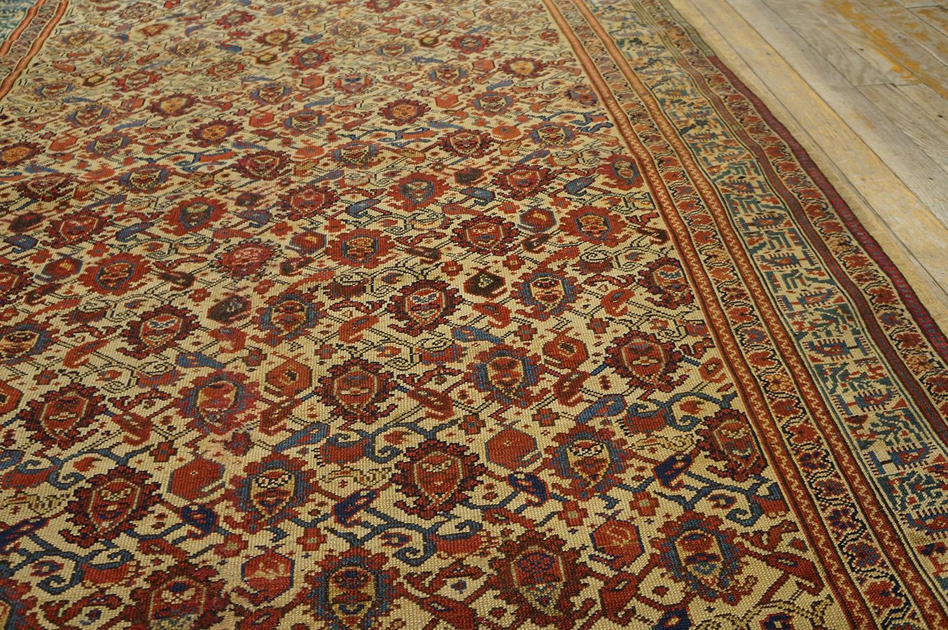 19th Century Persian Mishan Malayer Paisley Carpet ( 4'2