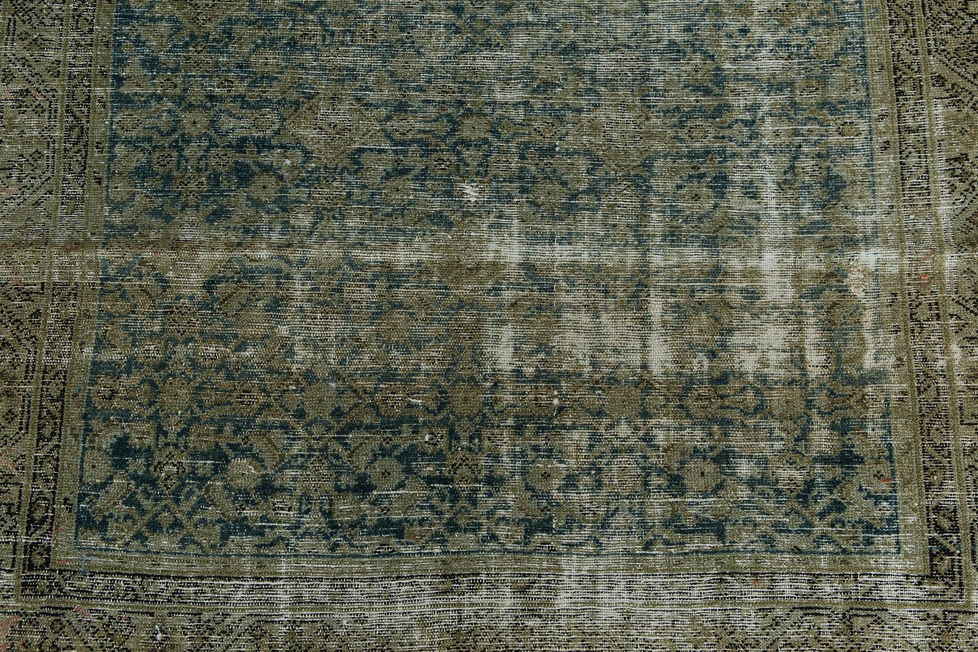 Hand-Knotted Antique Persian Malayer Rug