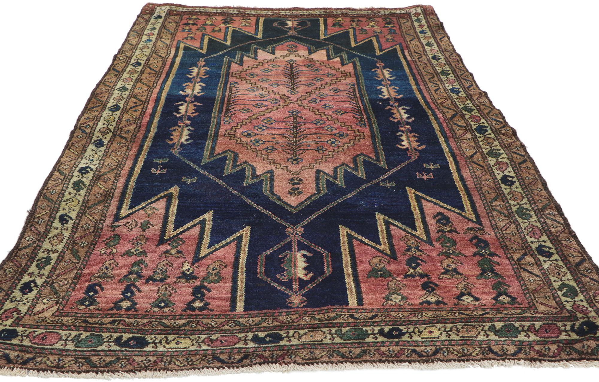 Hand-Knotted Antique Persian Malayer Rug For Sale