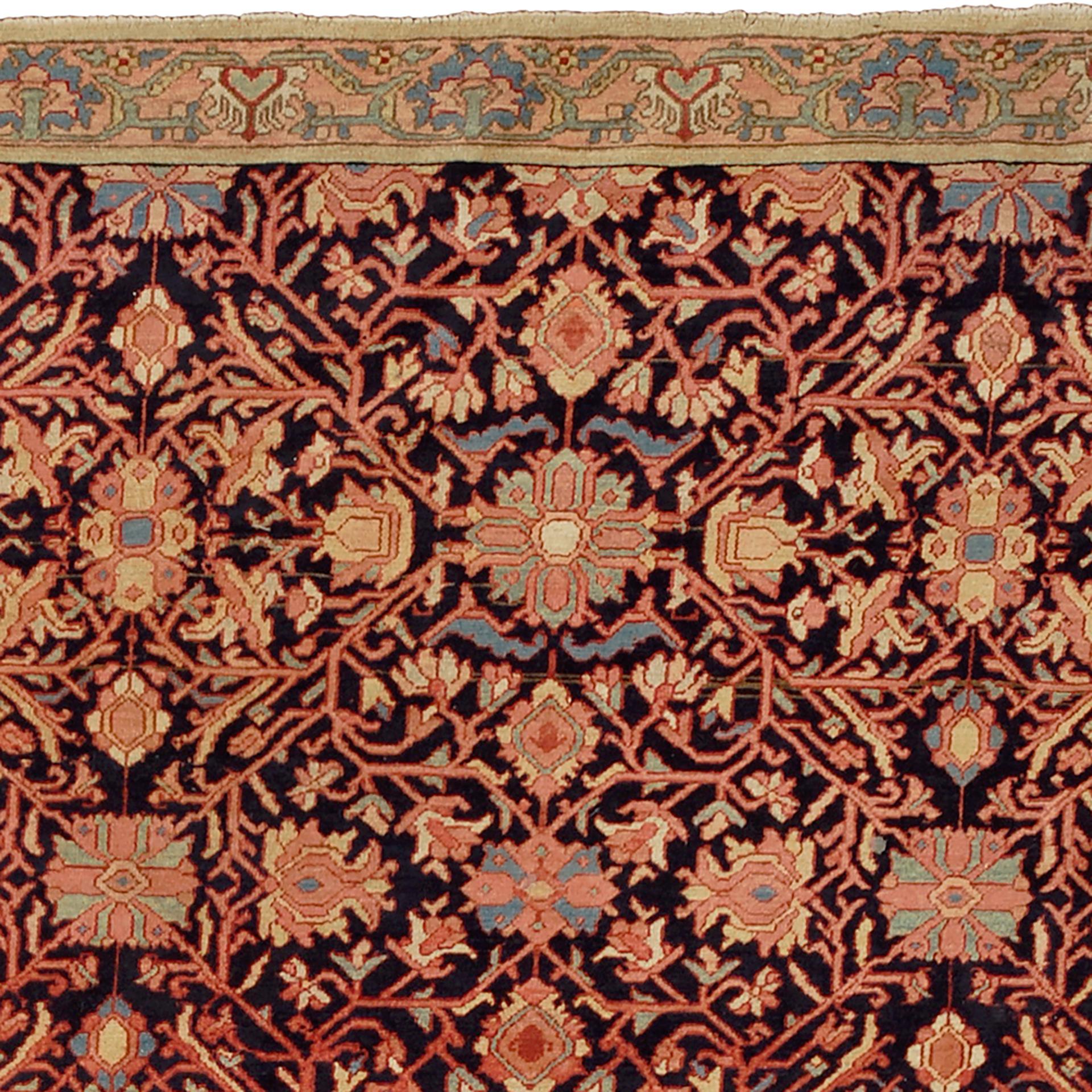 Tissé à la main Tapis persan ancien Malayer en vente