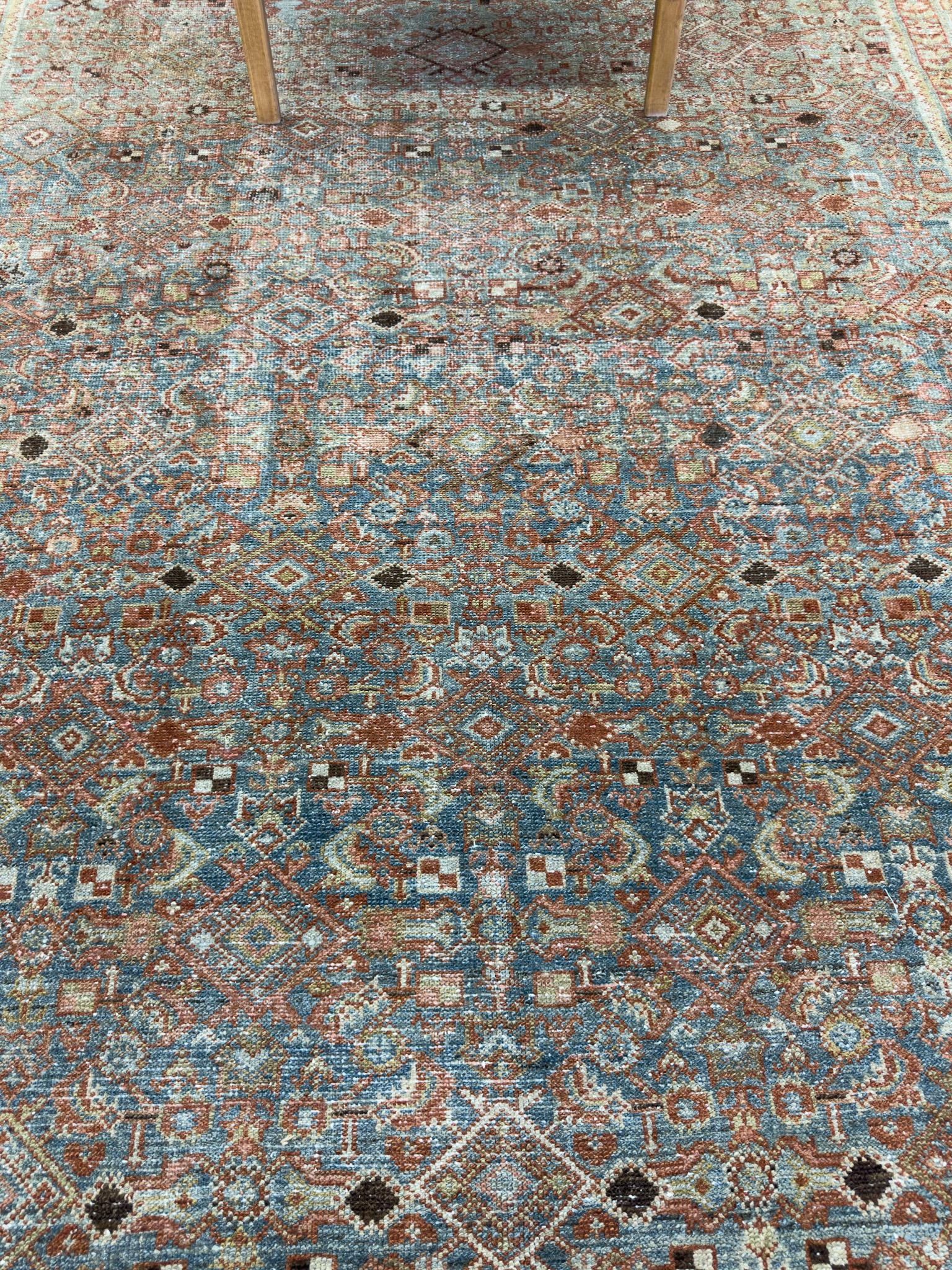 Antique Persian Malayer Rug In Good Condition For Sale In WEST HOLLYWOOD, CA