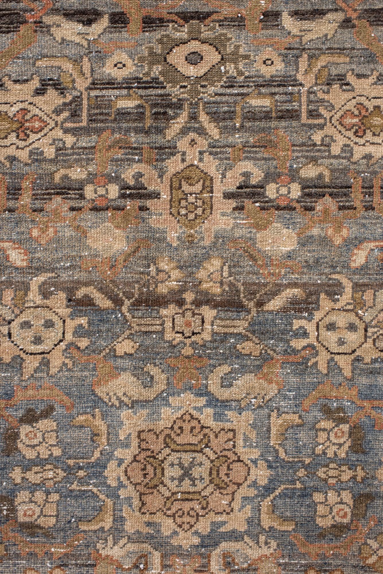 Noué à la main Tapis persan ancien Malayer en vente