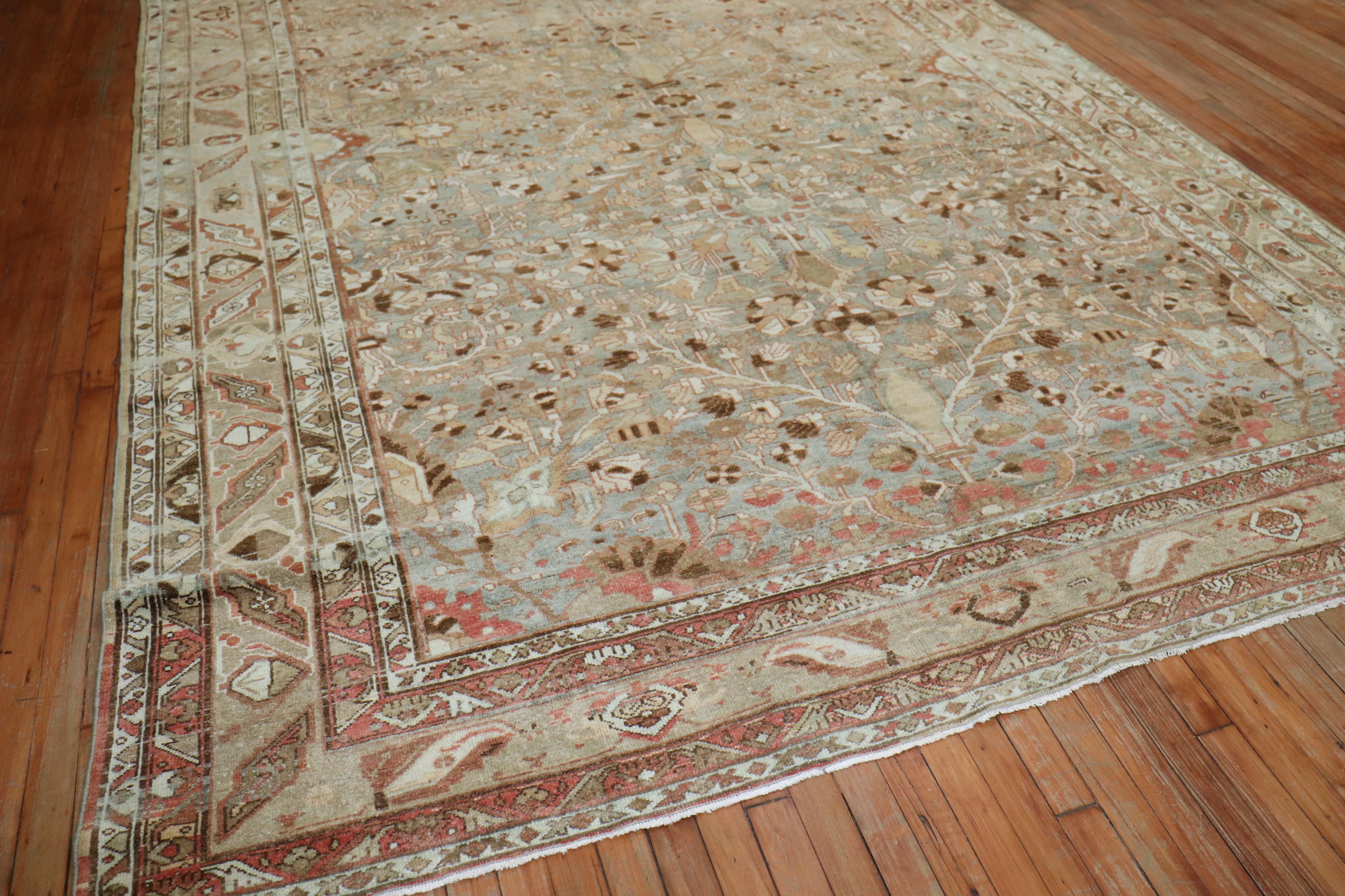 Hand-Woven Antique Persian Malayer Rug For Sale