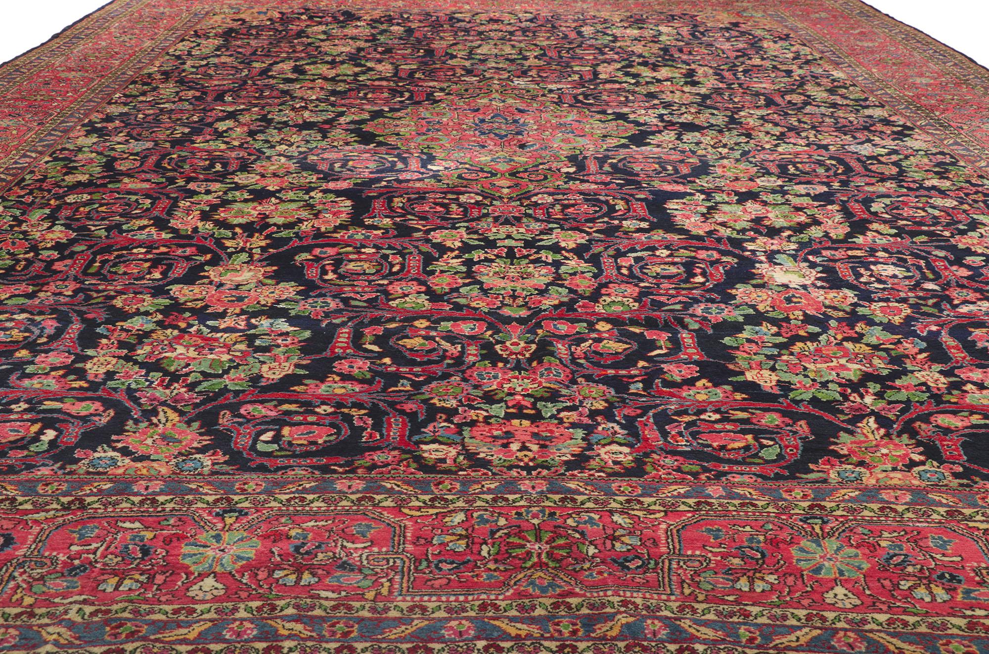 Übergroßer antiker persischer Malayer-Teppich, klassische Eleganz trifft auf zeitlosen Charme (Handgeknüpft) im Angebot