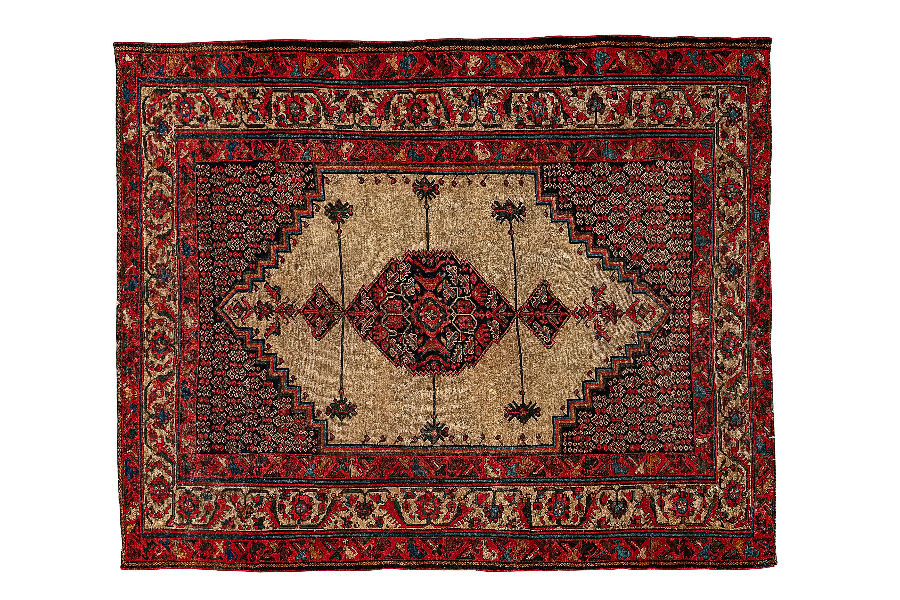 Antiker persischer Malayer-Teppich (Handgeknüpft) im Angebot