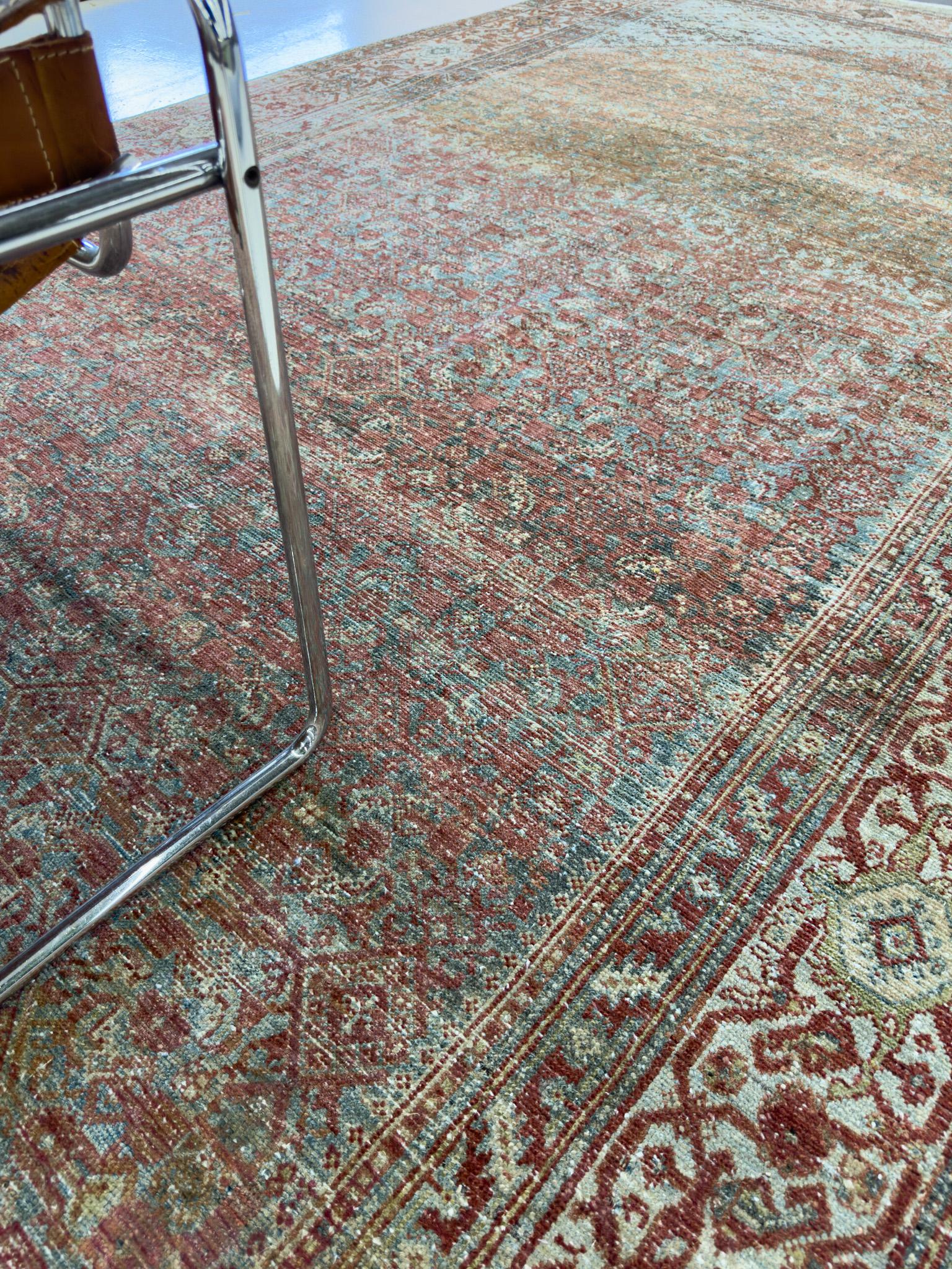 Antiker persischer Malayer-Teppich im Zustand „Gut“ im Angebot in WEST HOLLYWOOD, CA