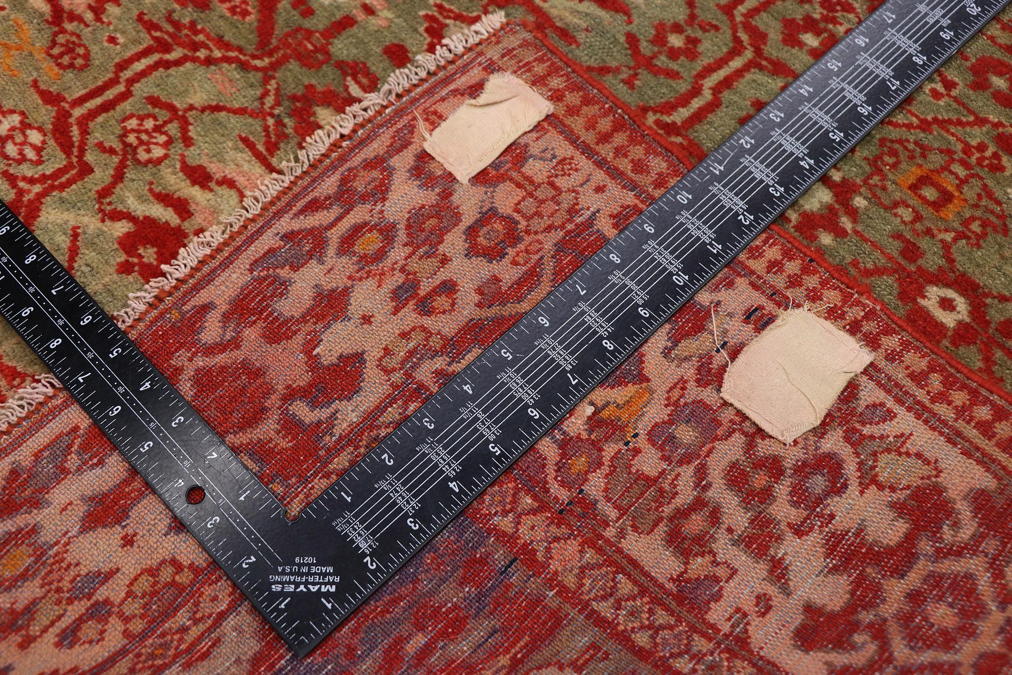 Tapis persan ancien Malayer Abîmé - En vente à Dallas, TX