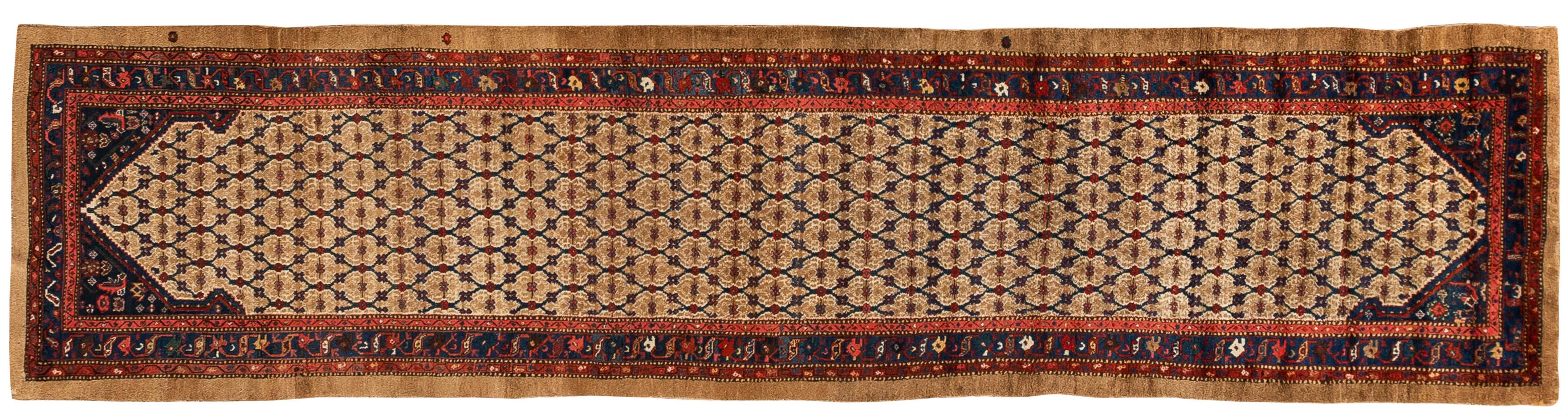 20th Century Antique Persian Malayer Long Runner For Sale