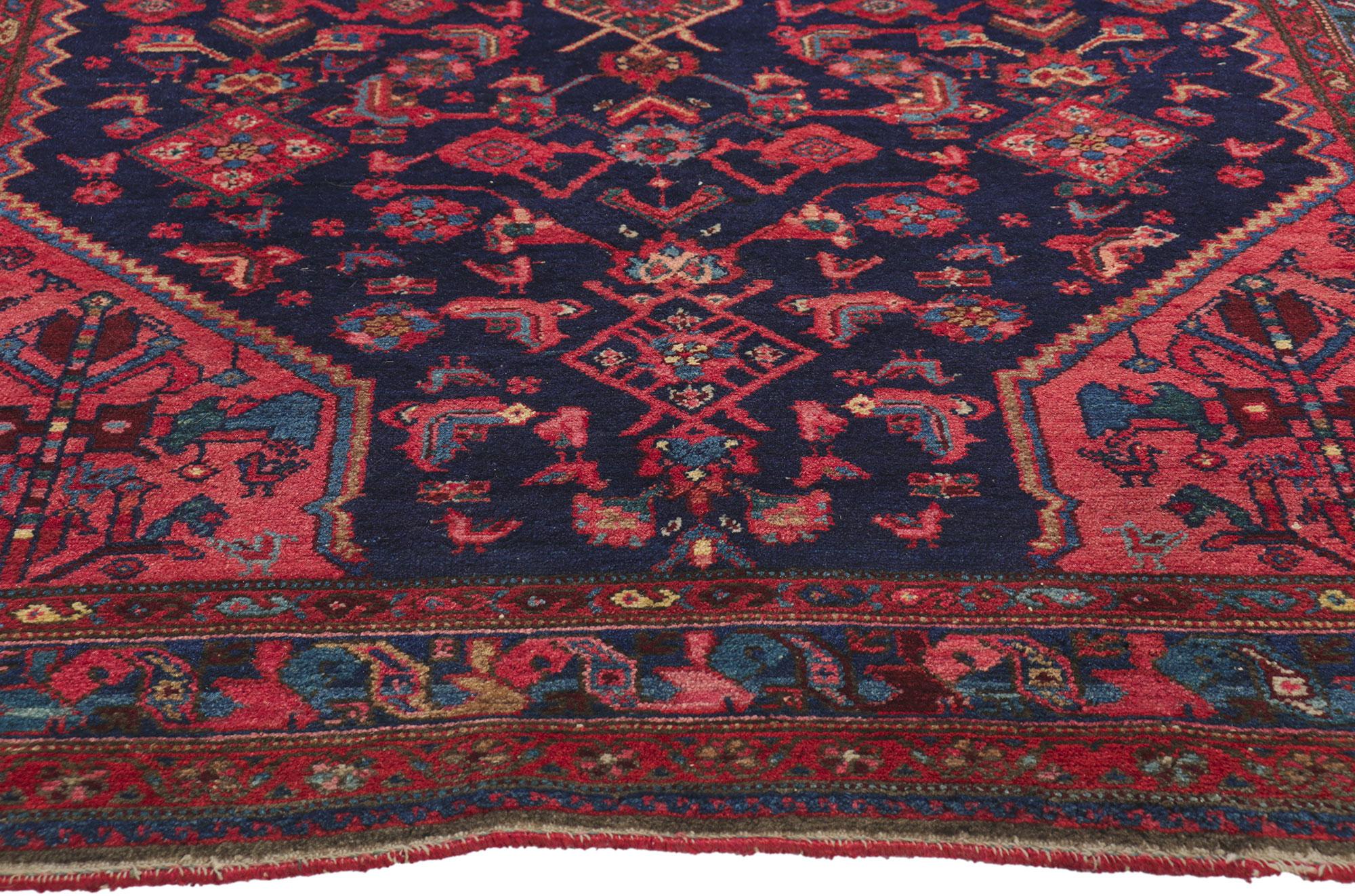 Wool Antique Persian Malayer Rug For Sale