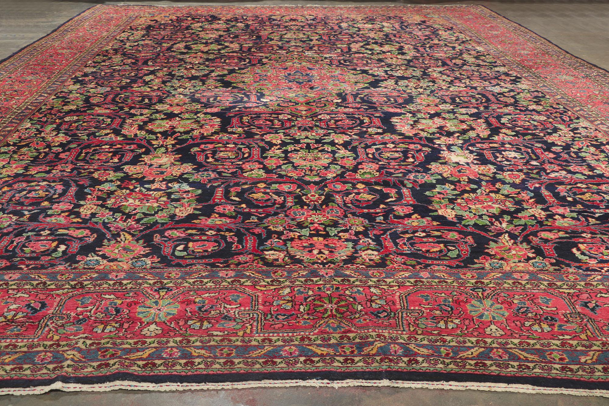 Übergroßer antiker persischer Malayer-Teppich, klassische Eleganz trifft auf zeitlosen Charme (Wolle) im Angebot