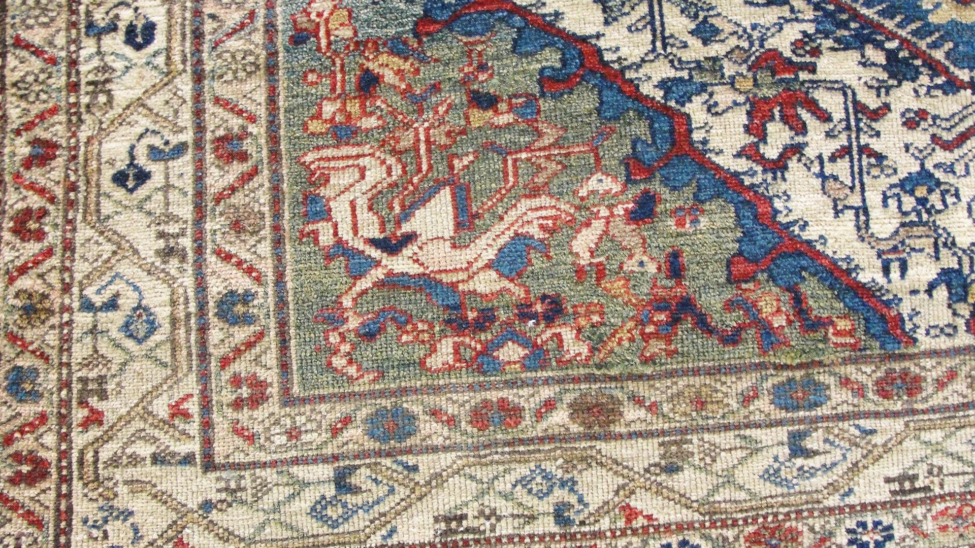 Antique Persian Malayer Rug 4'3