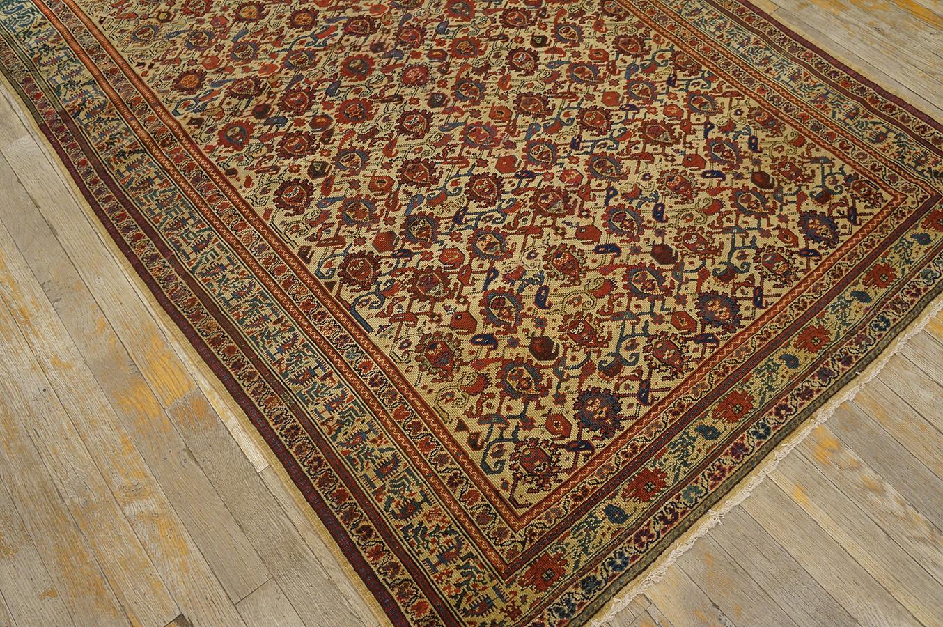 19th Century Persian Mishan Malayer Paisley Carpet ( 4'2