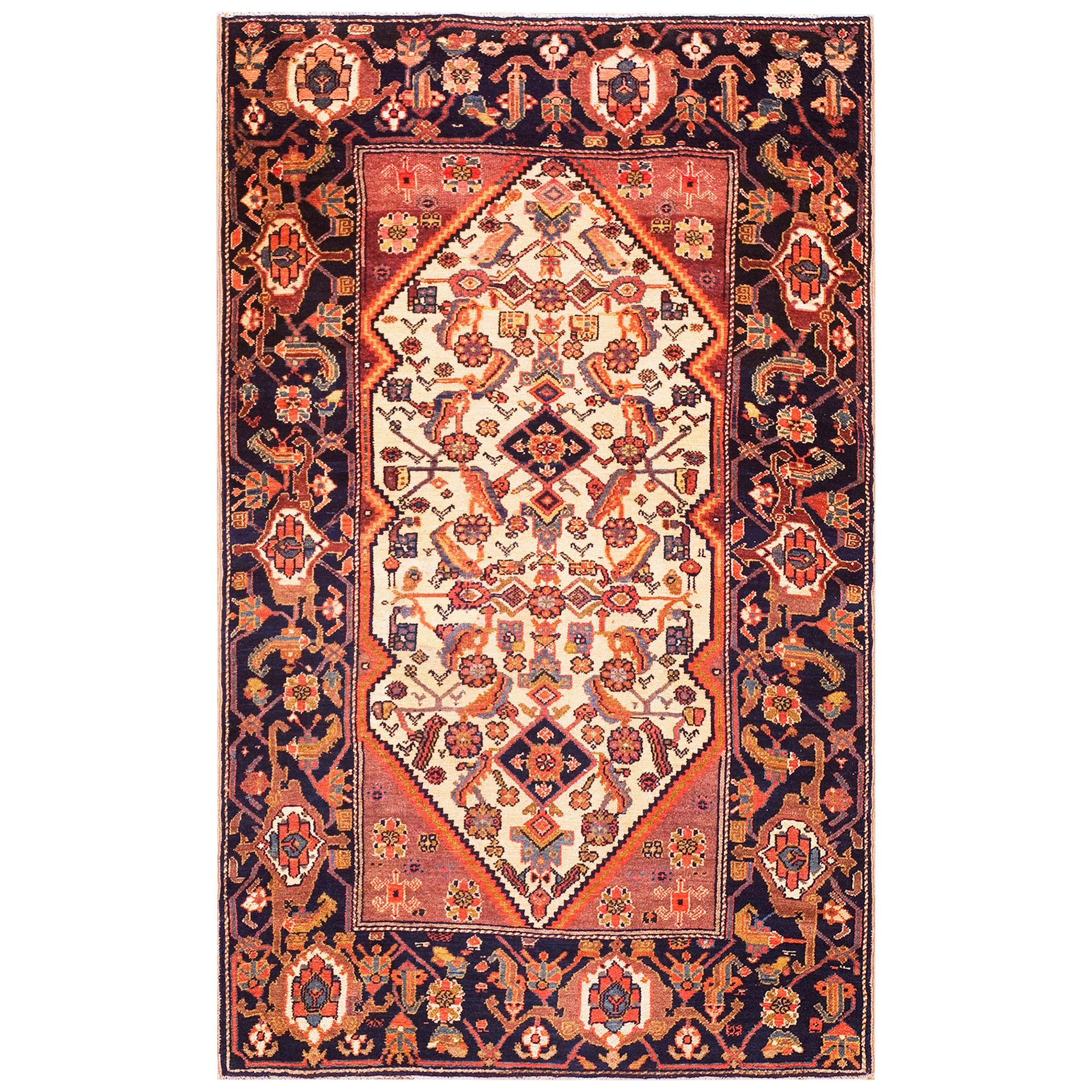 Late 19th Century  Persian Malayer Carpet ( 3'5" x 5'8" - 104 x 173 ) For Sale