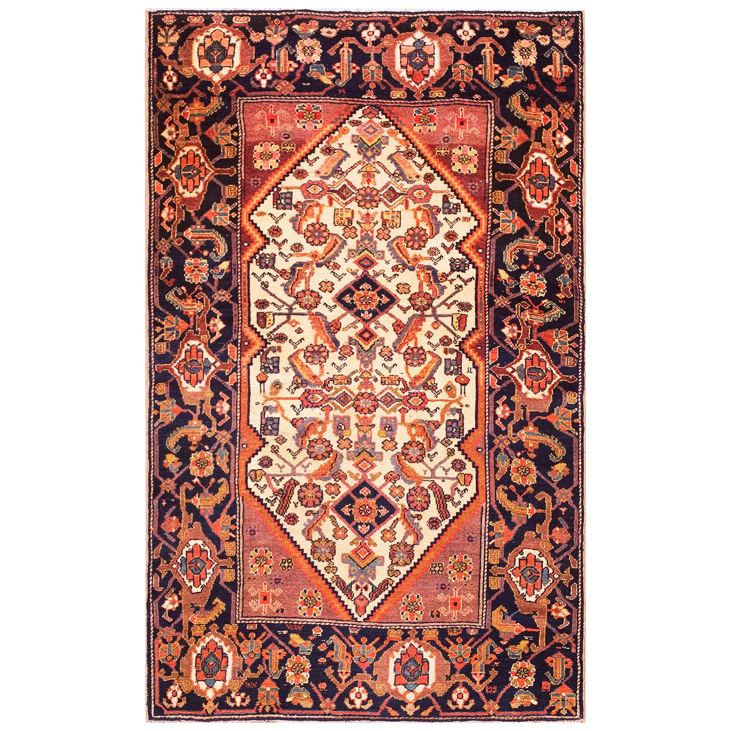 Fine del XIX secolo  Tappeto persiano Malayer ( 3'5" x 5'8" - 104 x 173 )