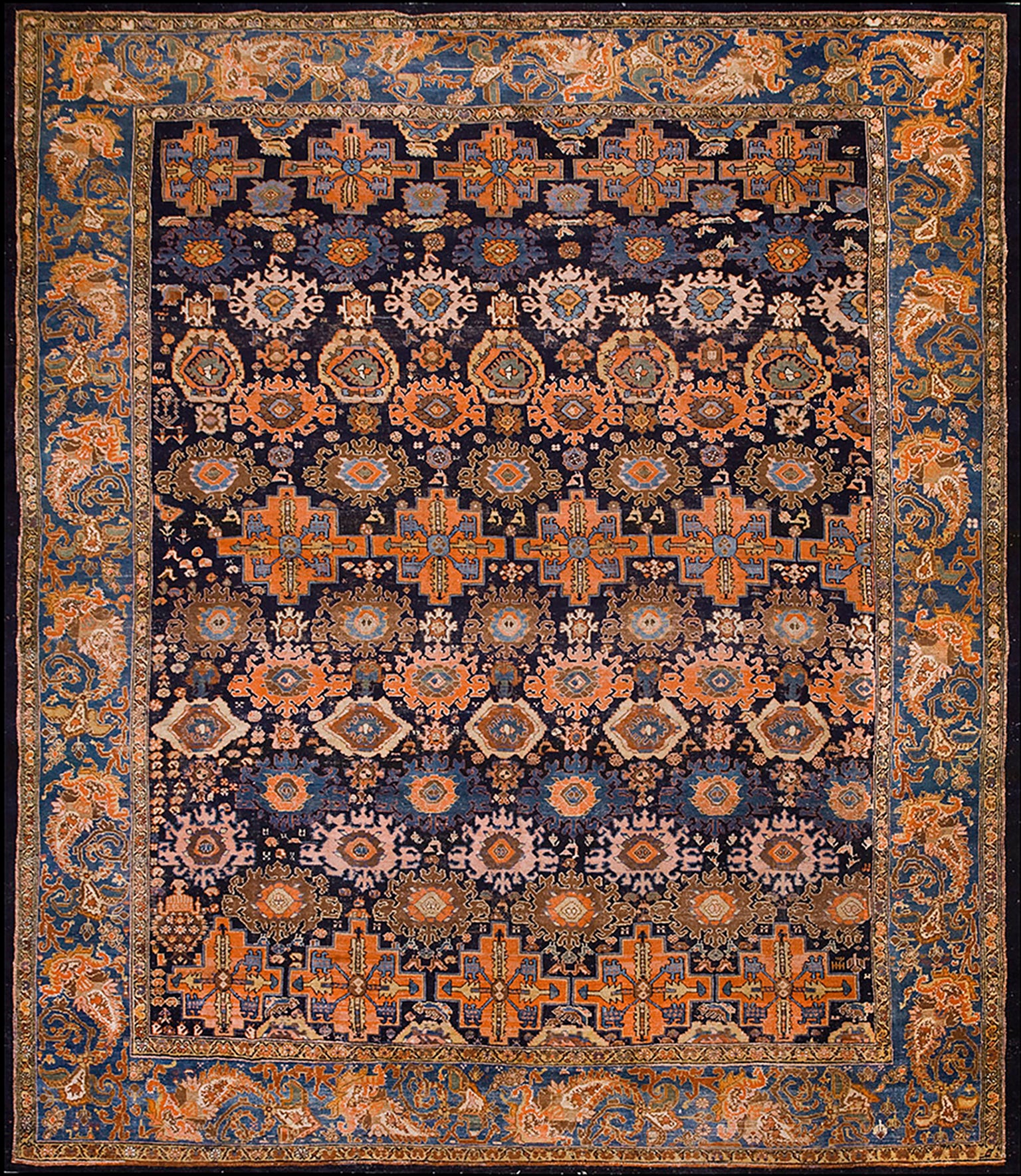19th Century Persian Malayer Carpet ( 12' x 13'9" - 365 x 420 )