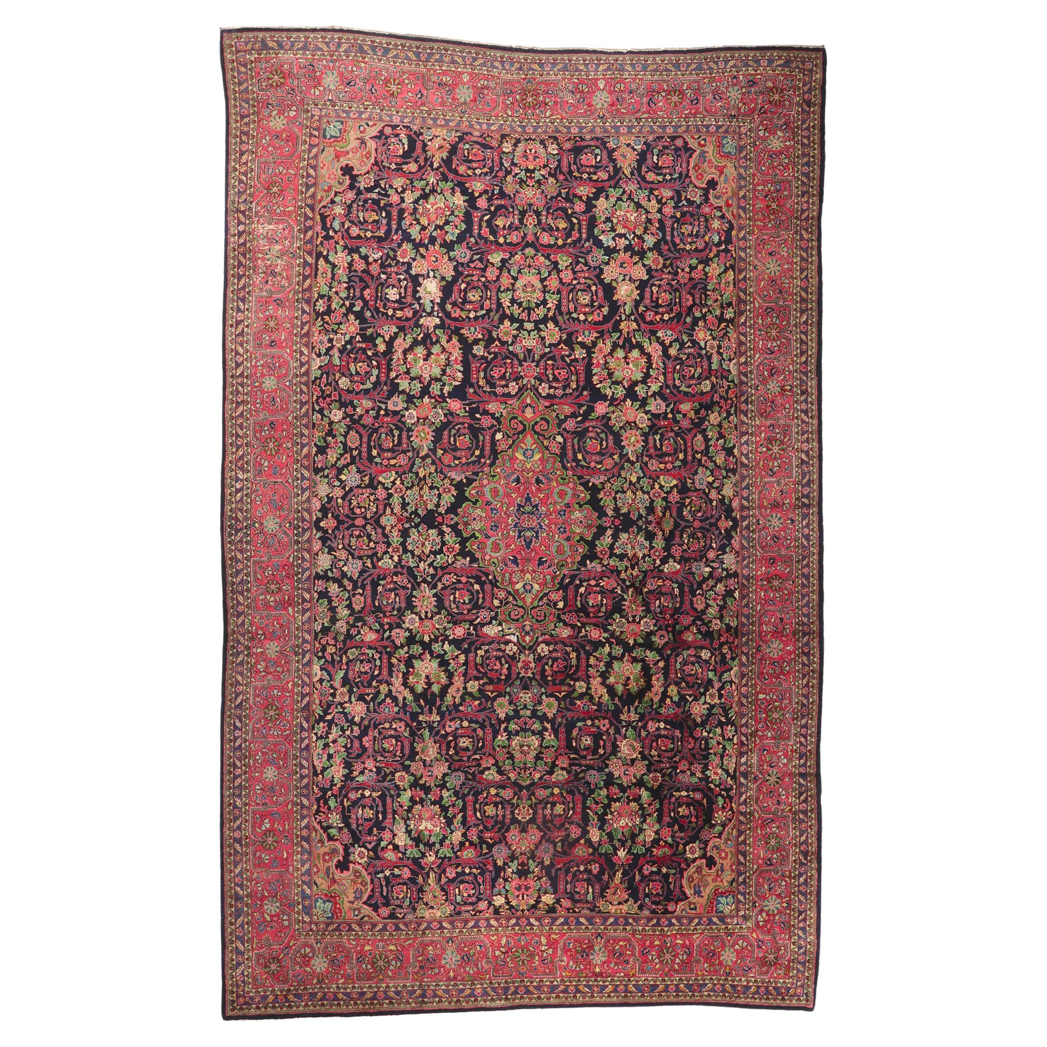Oversized Antique Persian Malayer Rug, Classic Elegance Meets Timeless Allure