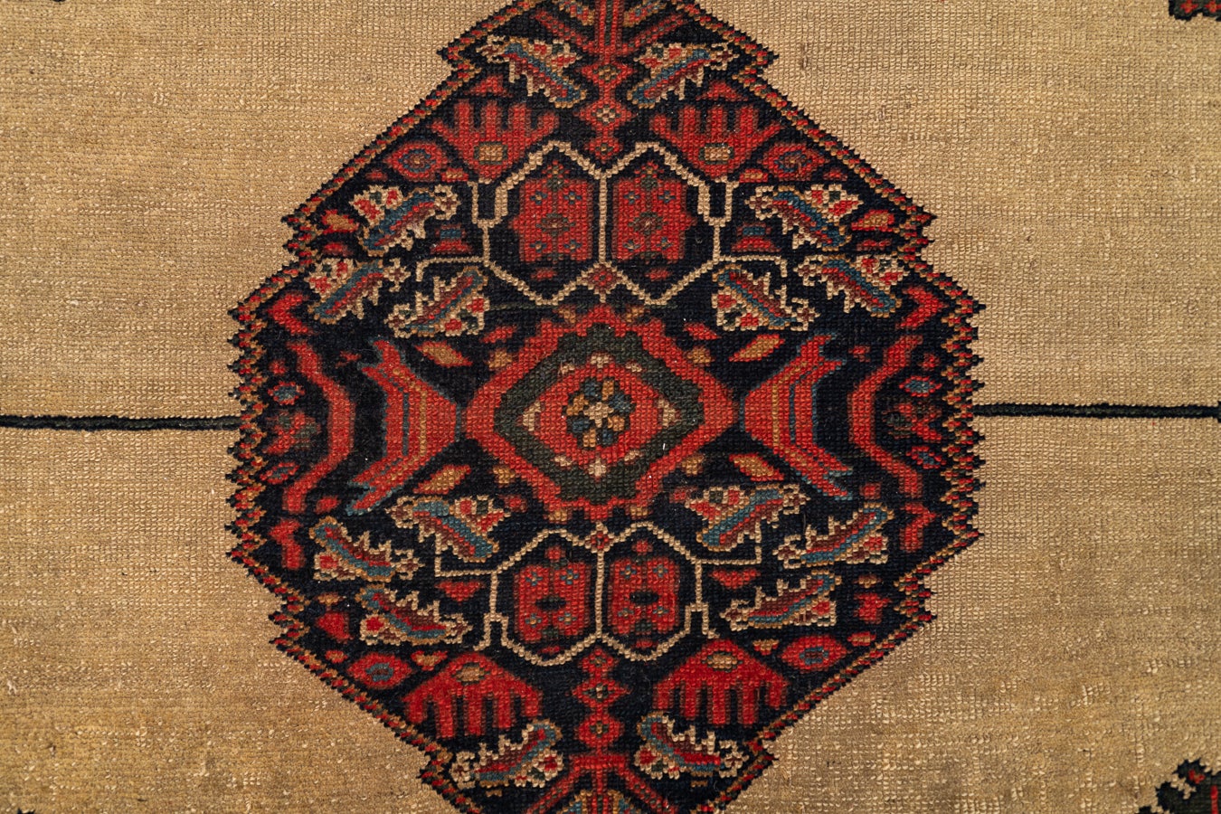 Hand-Knotted Antique Persian Malayer Rug For Sale
