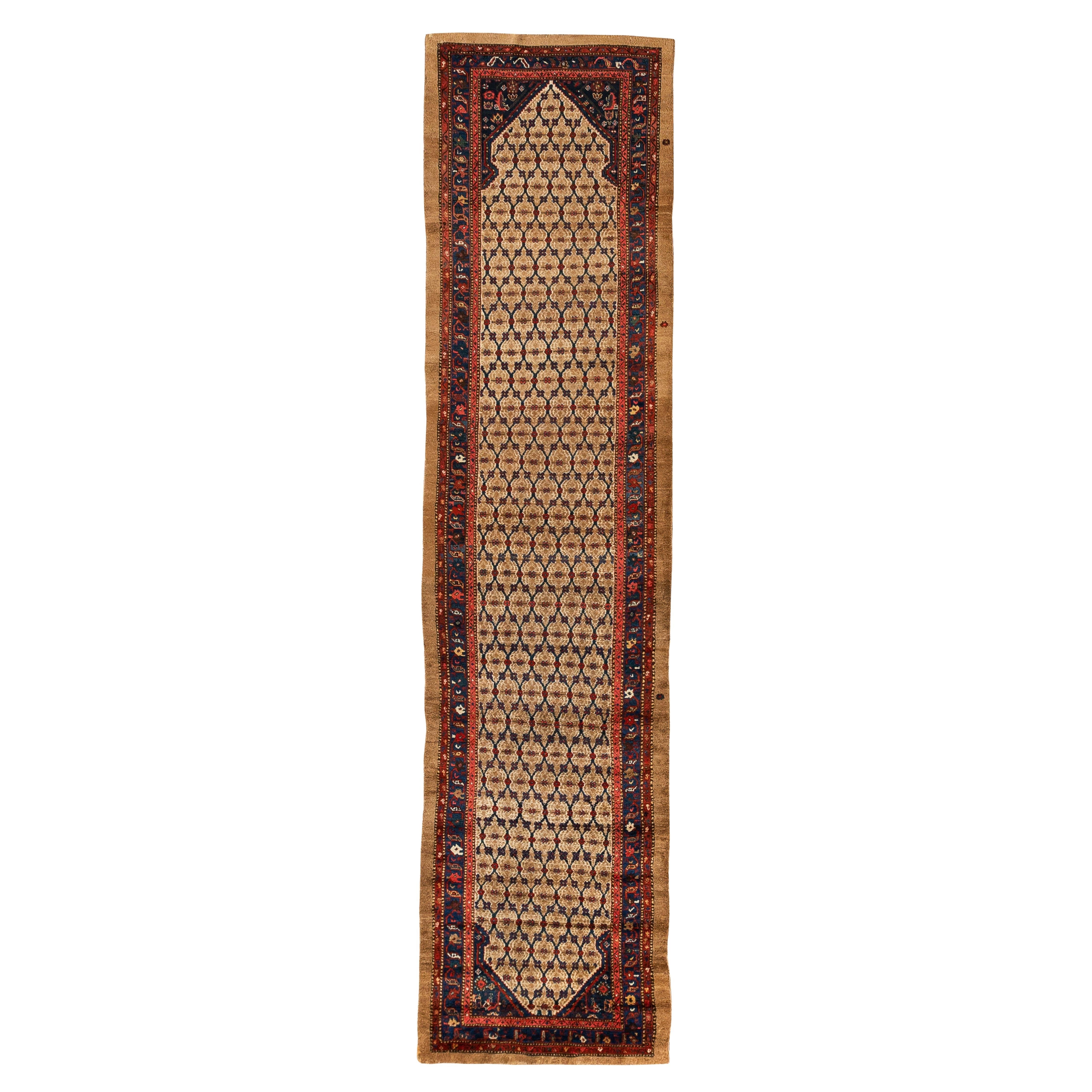 Antique Persian Malayer Long Runner For Sale
