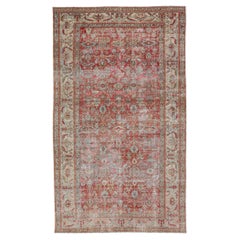 Antique Persian Malayer Rug in Peach, Brown, Soft Red, Blue 
Cream 9
8 x 16
5