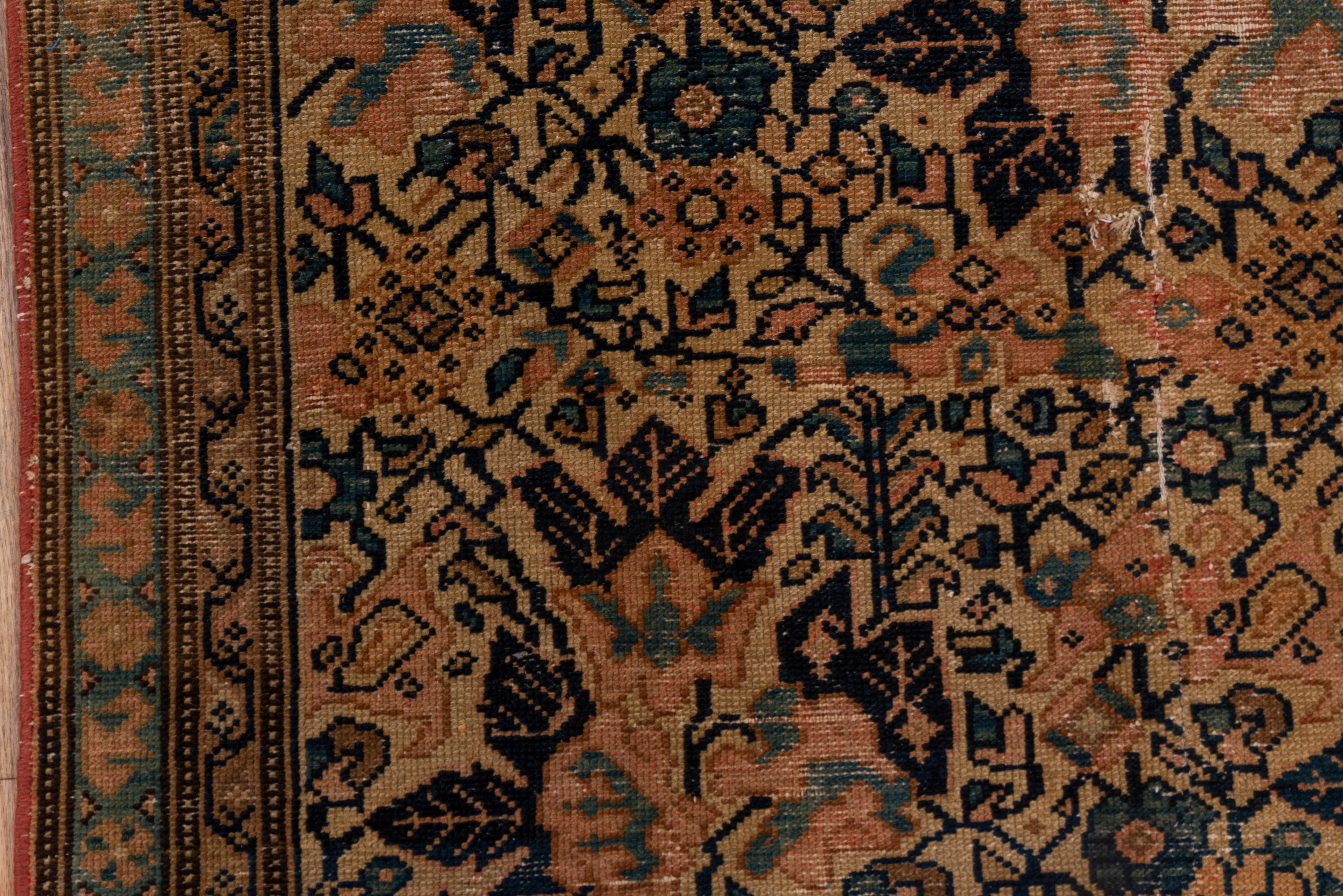Wool Antique Persian Malayer Rug (Light Tearing)  For Sale
