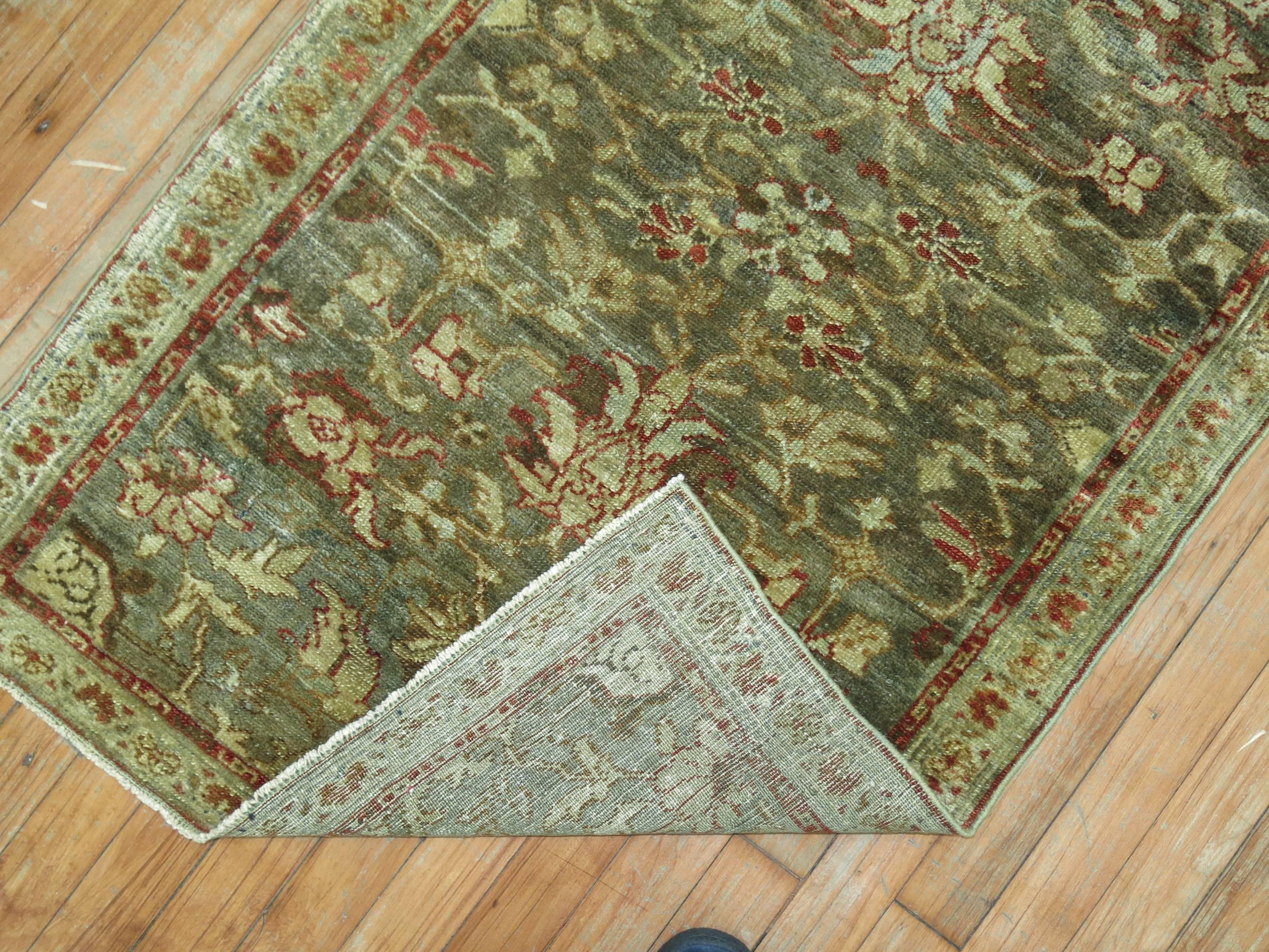 Wool Antique Persian Malayer Rug Mat