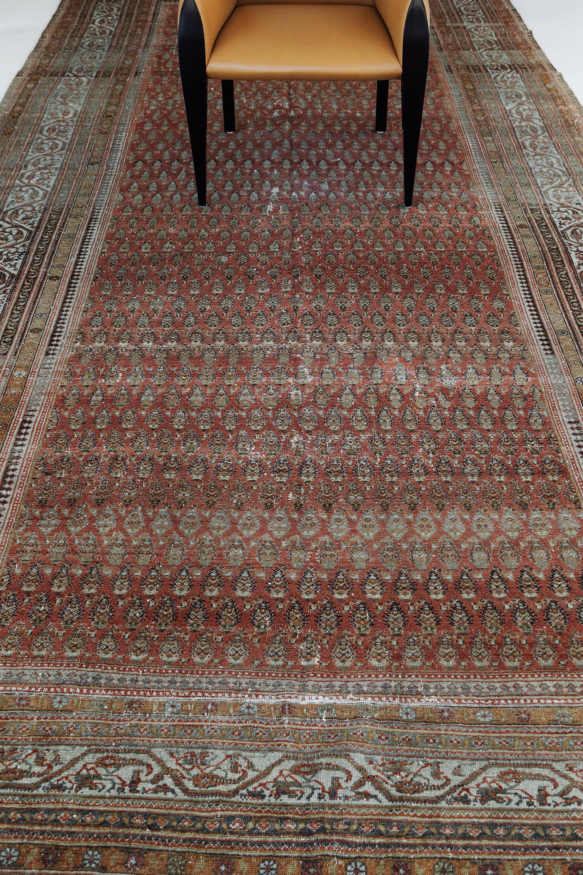 Antique Persian Malayer Rug Mir Design 56653 For Sale 1