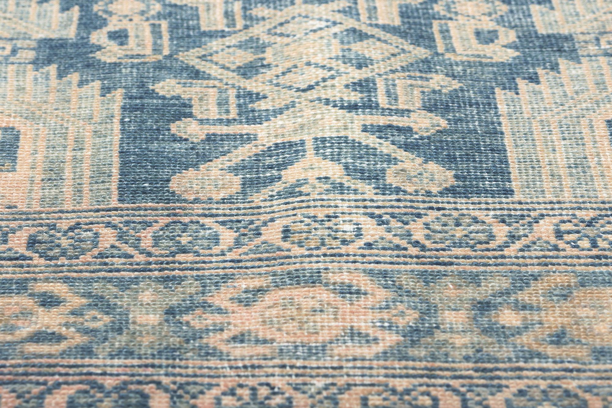 20th Century Antique Persian Malayer Rug, Modern Masculine Meets Subtle Sophistication For Sale
