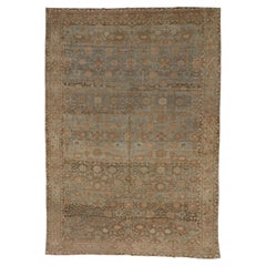 Antique Persian Malayer Rug – Oversized 12x17 Blue & Terra Cotta Wool