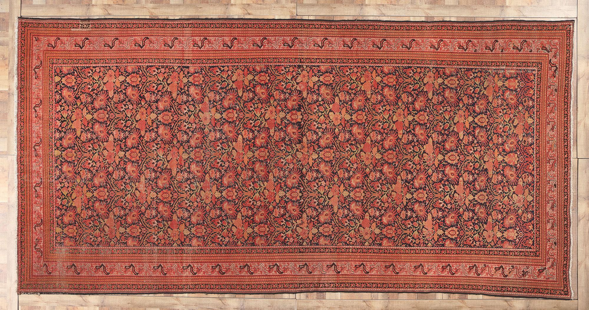 Antique Persian Malayer Rug  Rustic Elegance Meets Timeless Style For Sale 4