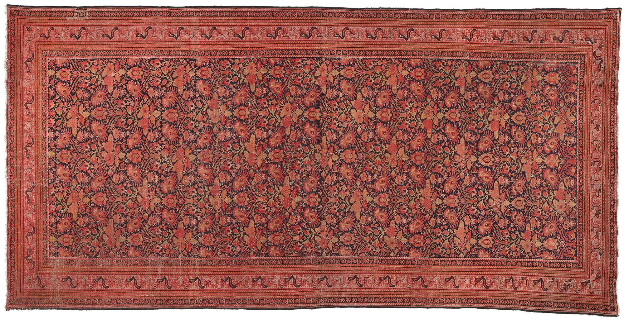 Antique Persian Malayer Rug  Rustic Elegance Meets Timeless Style For Sale 5