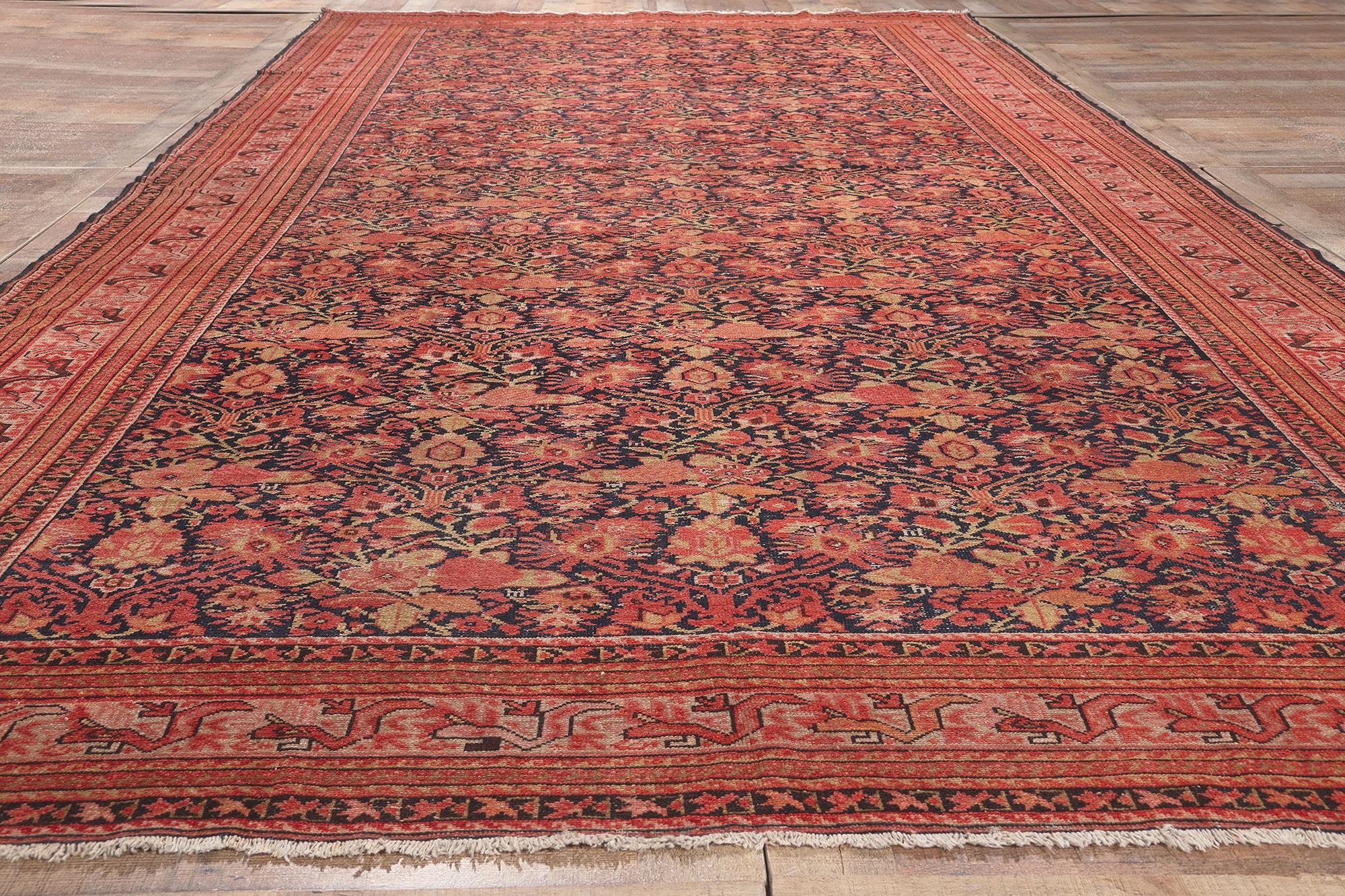 Antique Persian Malayer Rug  Rustic Elegance Meets Timeless Style For Sale 3