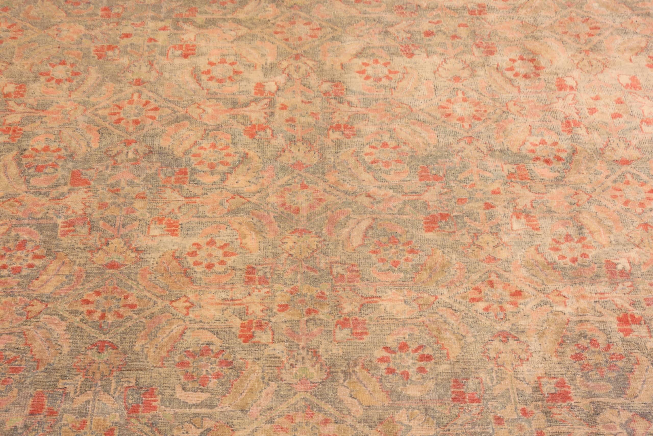 Hand-Knotted Antique Persian Malayer Rug. Size: 10 ft 9 in x 16 ft 5 in For Sale