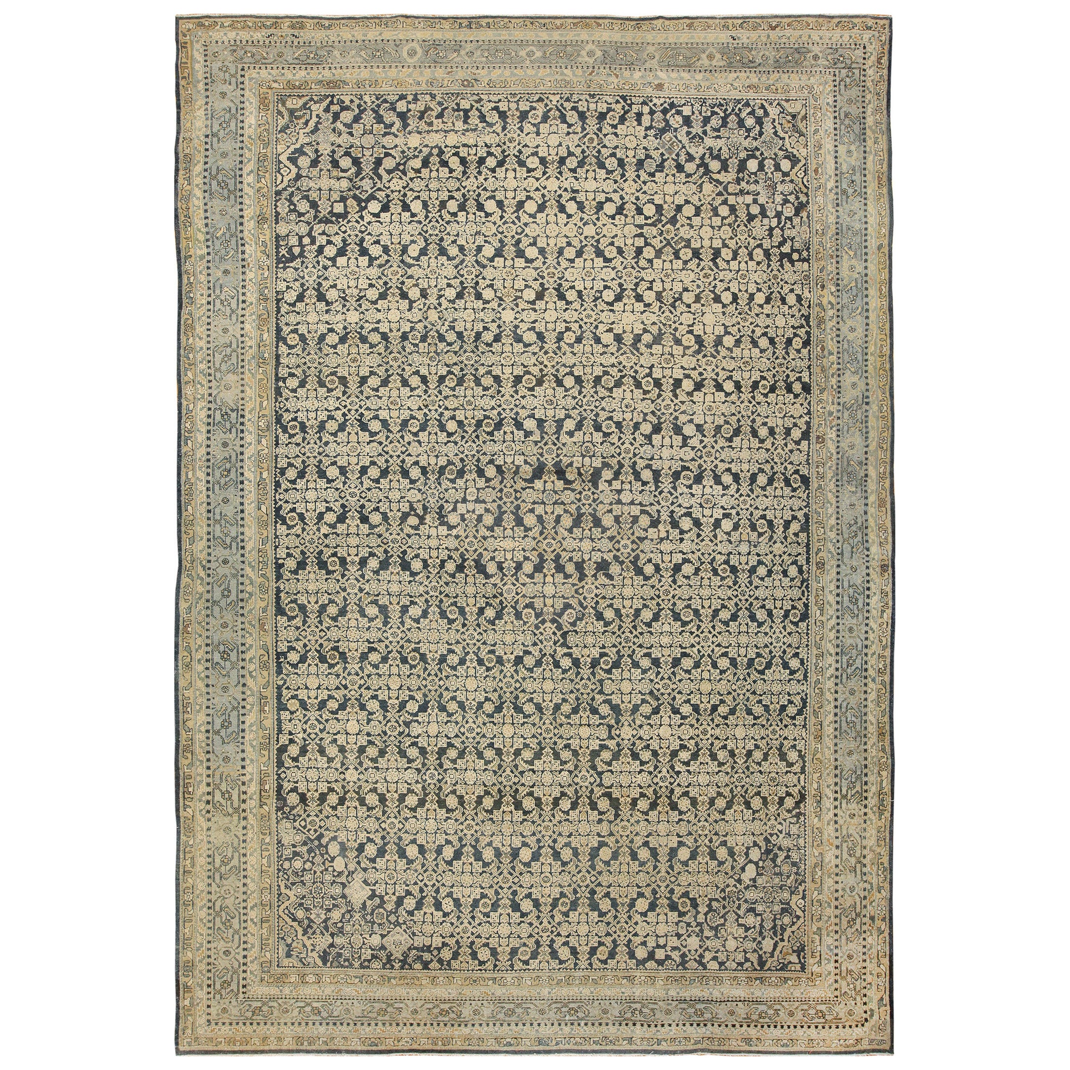 Antiker persischer Malayer-Teppich. 11 ft 7 in x 17 ft (3,53 m x 5,18 m) im Angebot