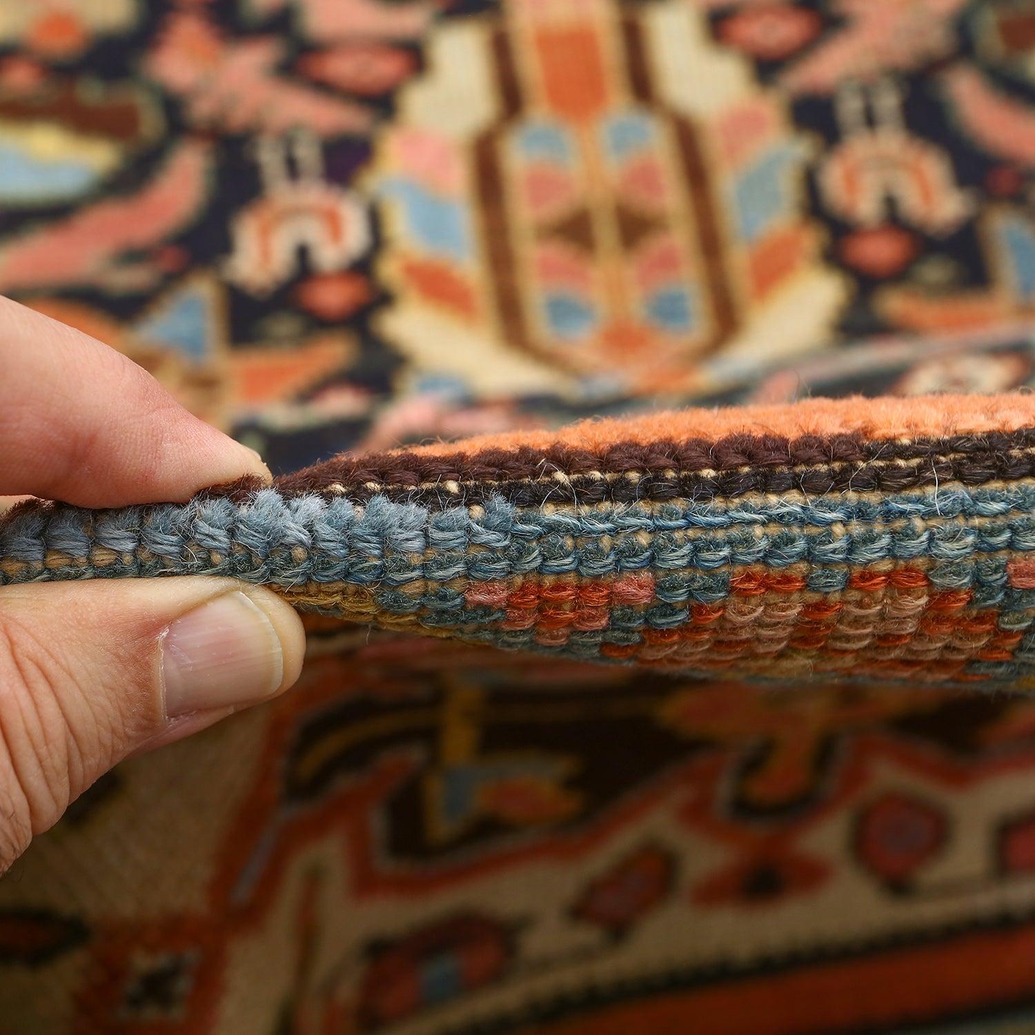 Noué à la main Tapis persan ancien Malayer - Taille : 11'10 X 7'8 en vente