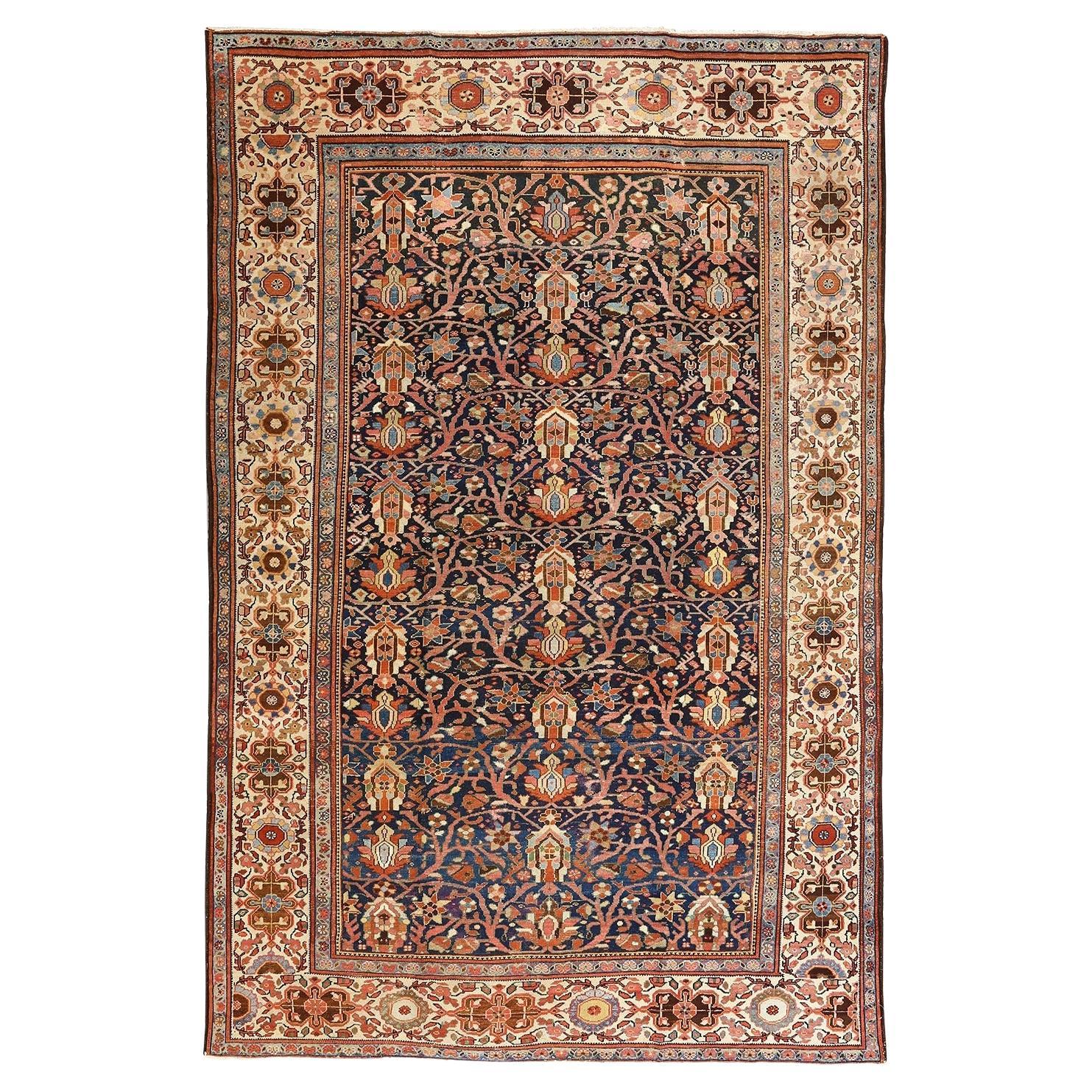 Alfombra Persa Antigua Malayer - Tamaño: 11'10 X 7'8