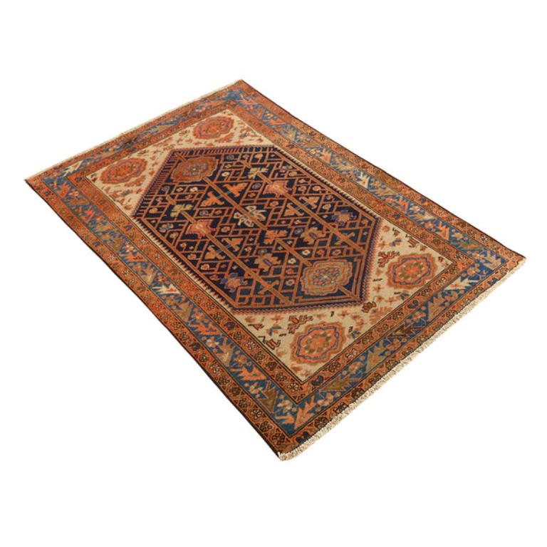 Perse Tapis persan ancien Malayer - Taille : 4 pieds 11 pouces x 3 pieds 3 pouces en vente