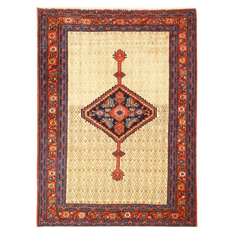 Tapis persan ancien Malayer - Taille : 4 pieds 9 po. x 3 pieds 6 po.