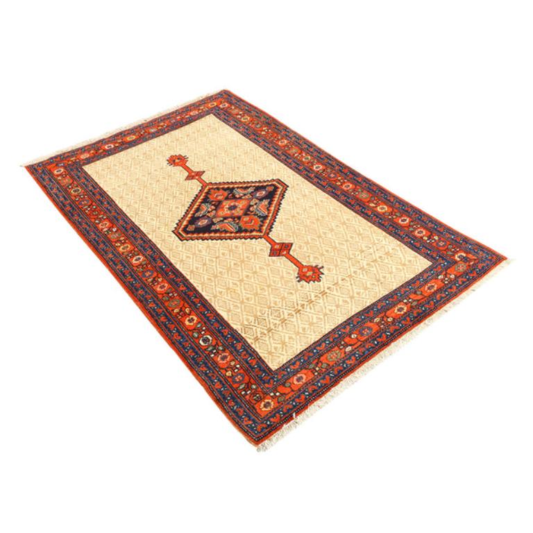 Perse Tapis persan ancien Malayer - Taille : 5 pieds 1 pouces x 3 pieds 5 pouces en vente