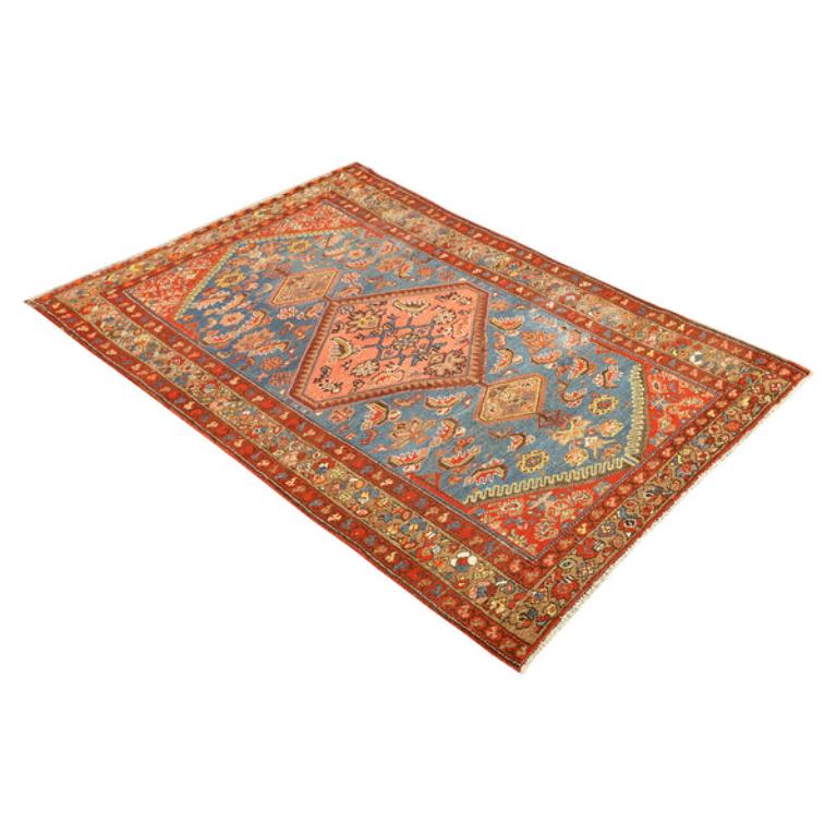 Perse Tapis persan ancien Malayer - Taille : 5 pieds 7 pouces x 3 pieds 5 pouces en vente