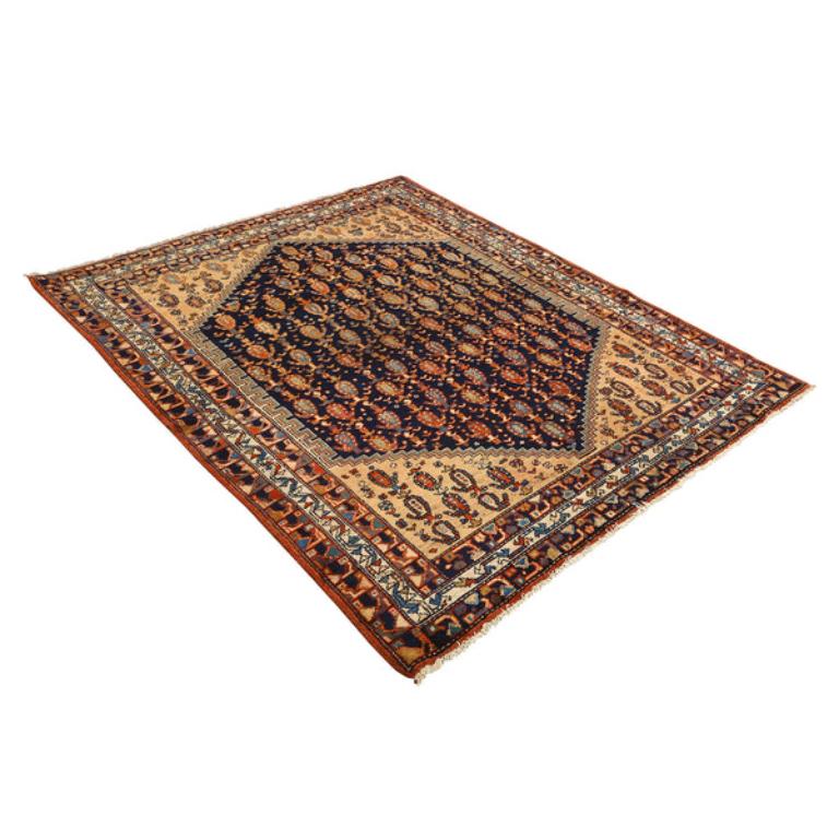 Persiano Tappeto antico persiano Malayer - Dimensioni: 6'3x5'2 in vendita